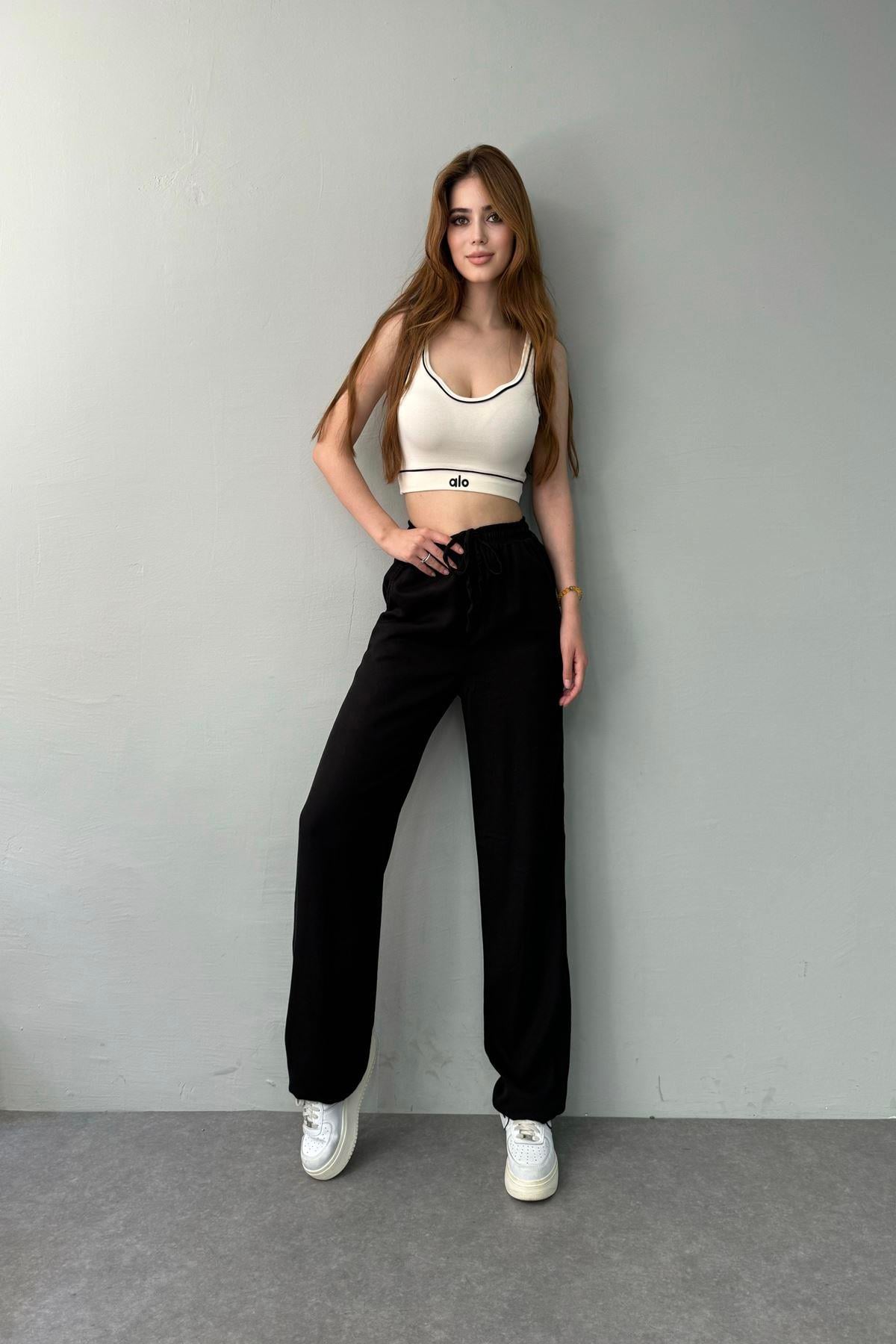 BEL LASTİKLİ TENCEL PANTOLON