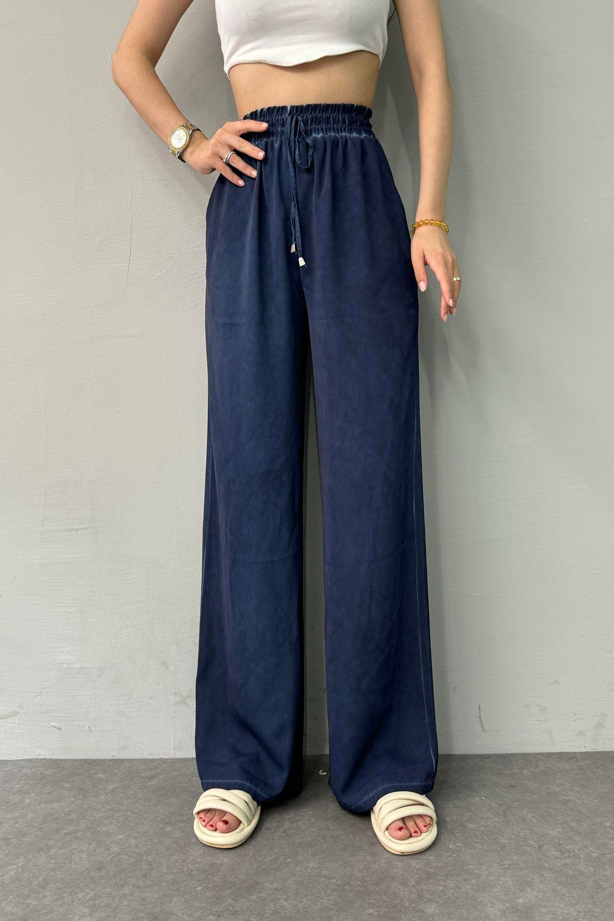 BELİ LASTİKLİ BOL PAÇA PANTOLON