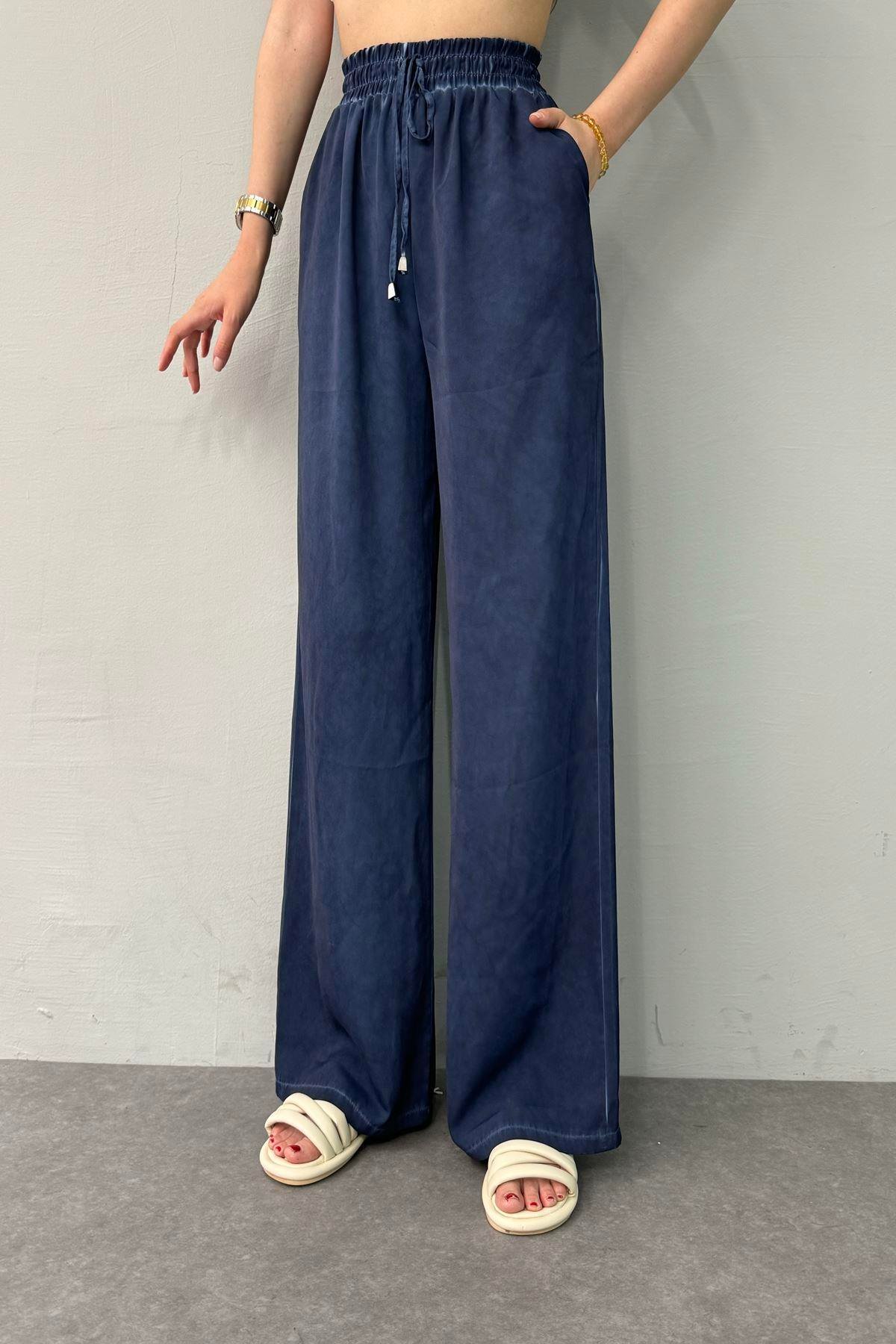 BELİ LASTİKLİ BOL PAÇA PANTOLON