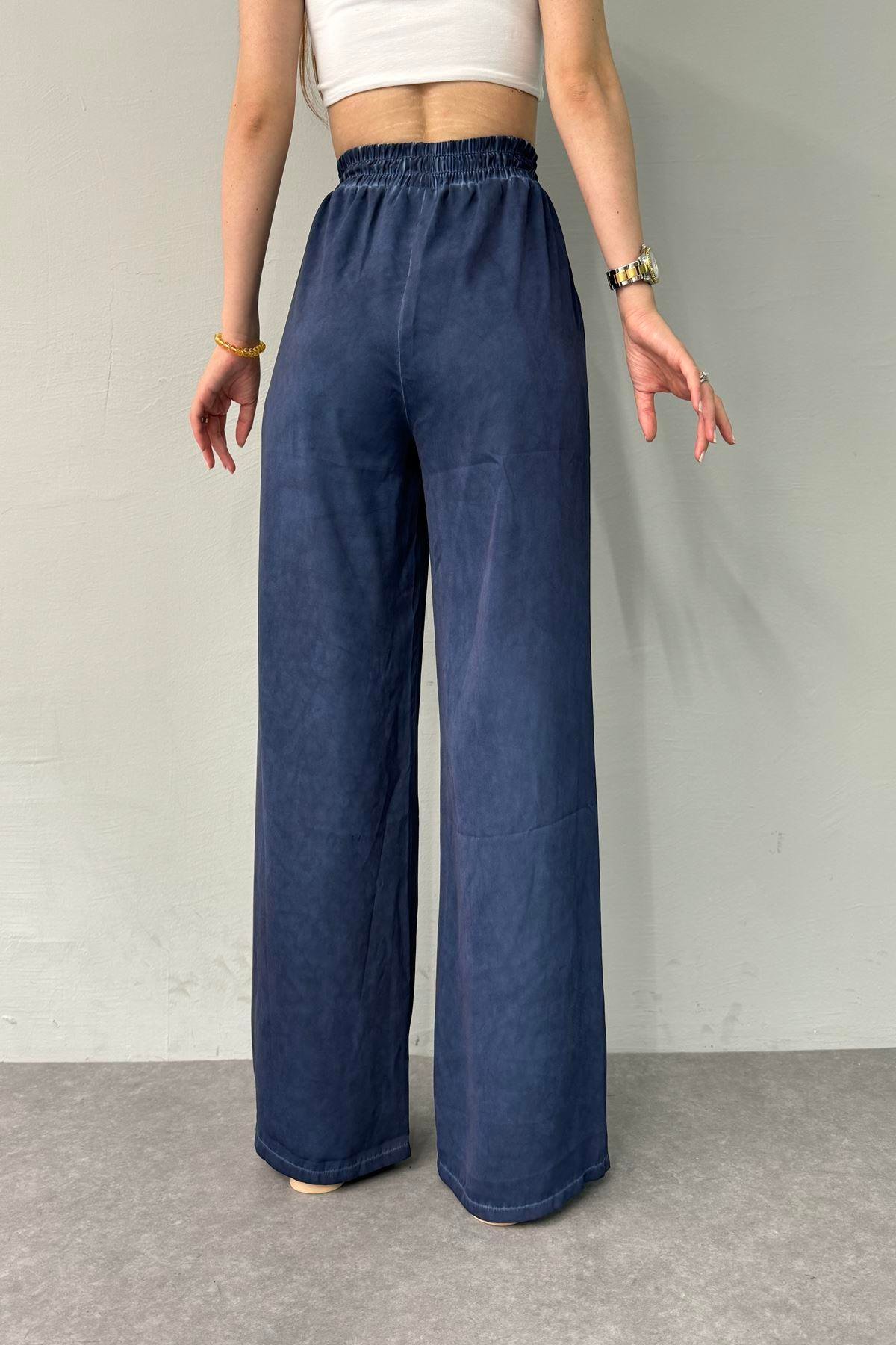 BELİ LASTİKLİ BOL PAÇA PANTOLON