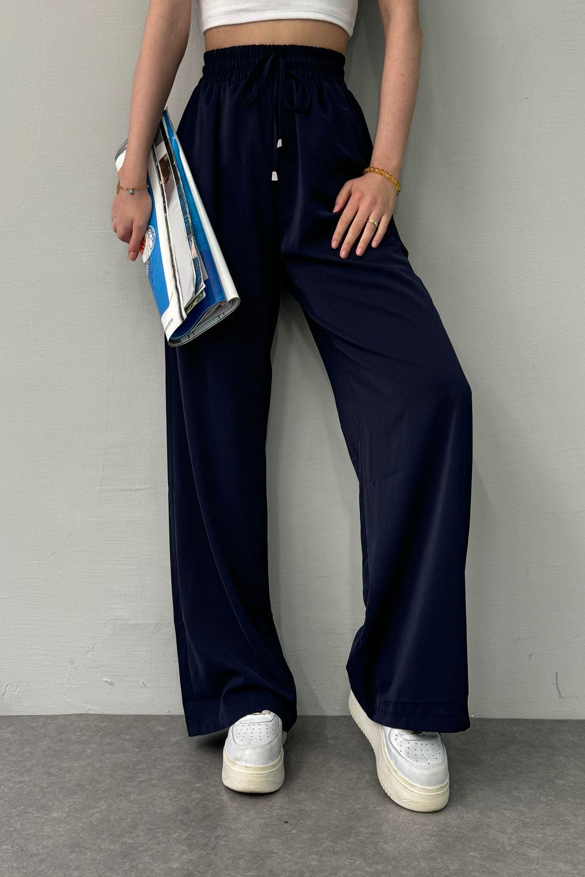 BELİ LASTİKLİ BOL PANTALON