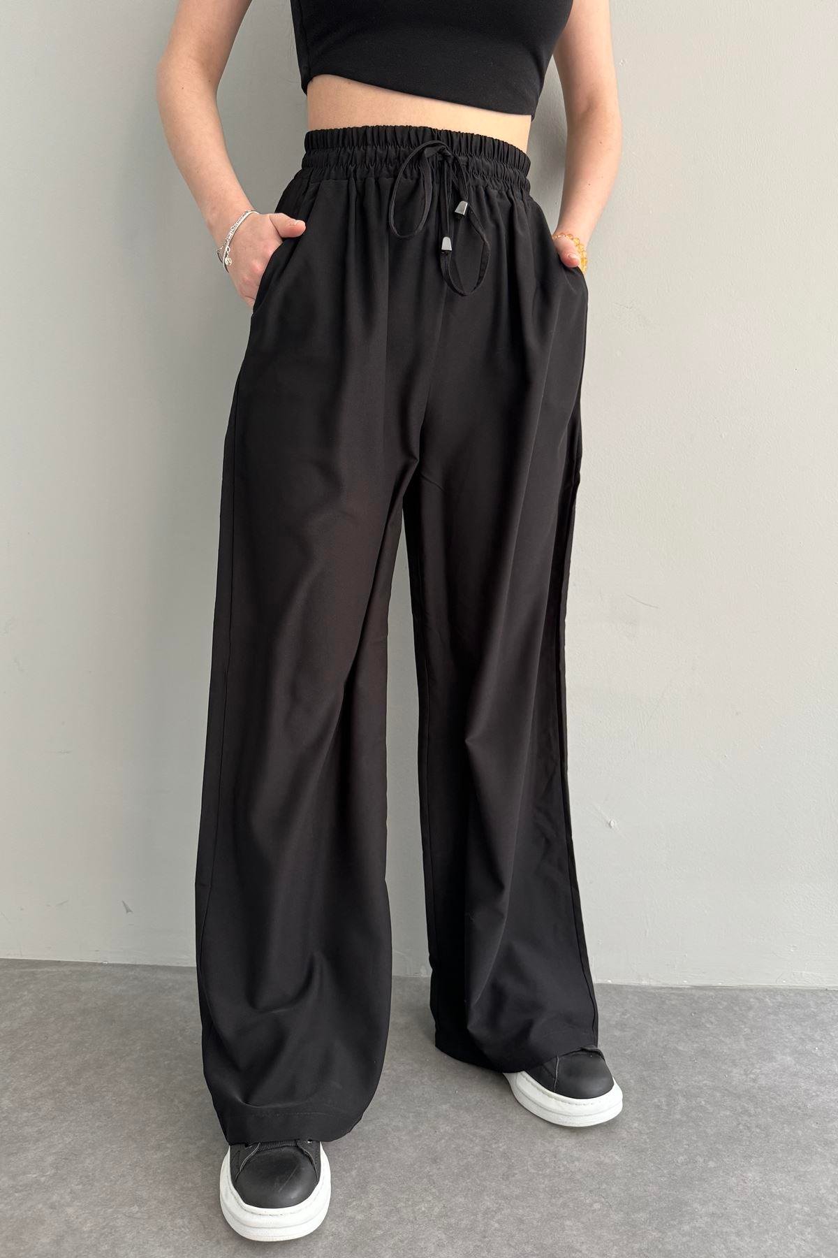 BELİ LASTİKLİ BOL PANTALON