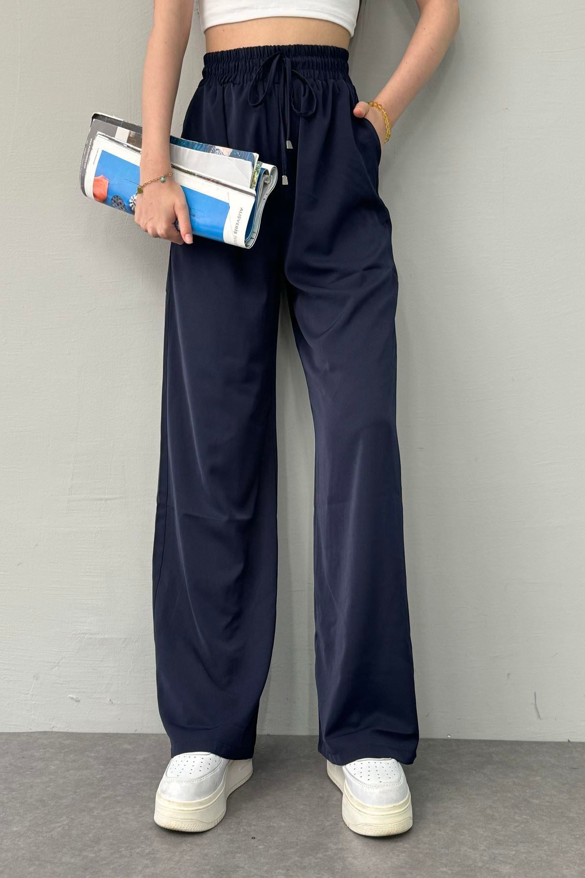 BELİ LASTİKLİ BOL PANTALON