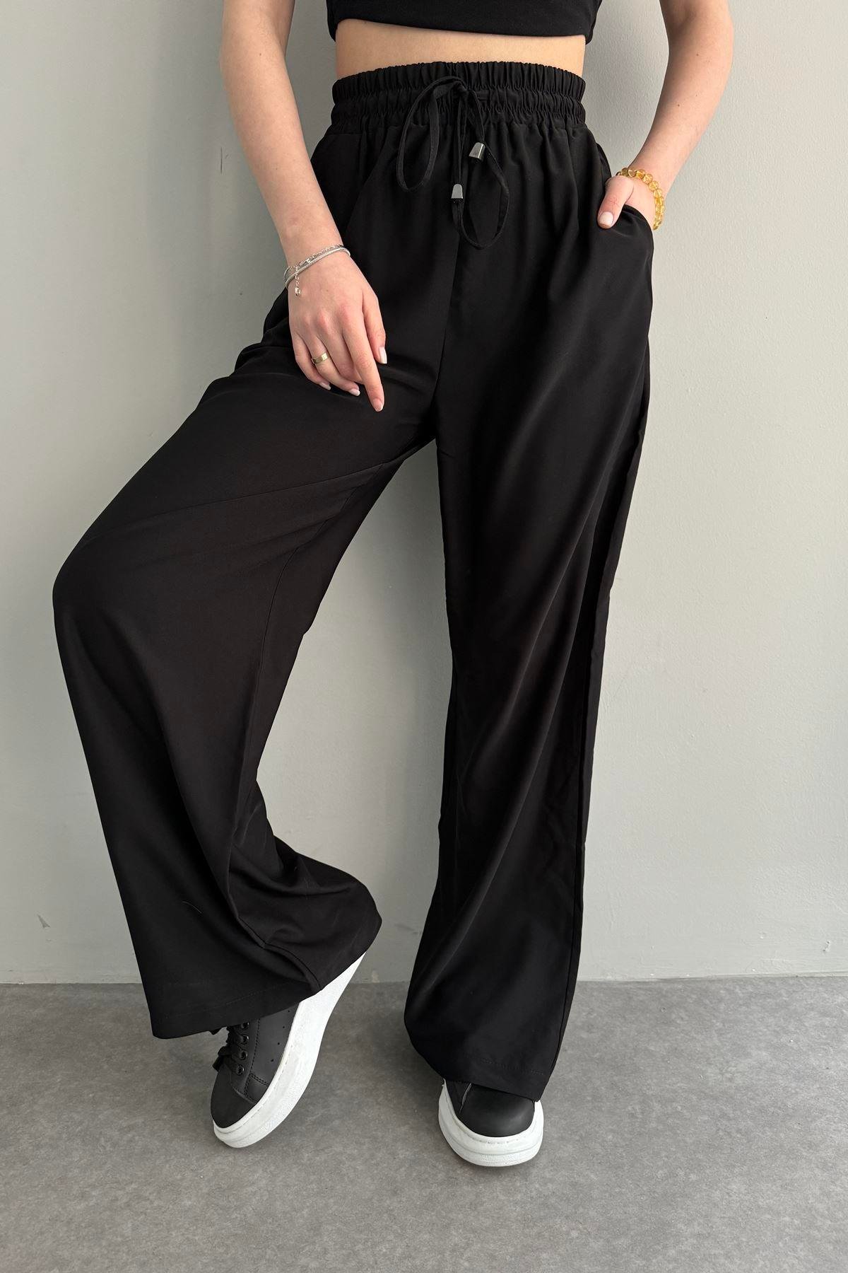 BELİ LASTİKLİ BOL PANTALON