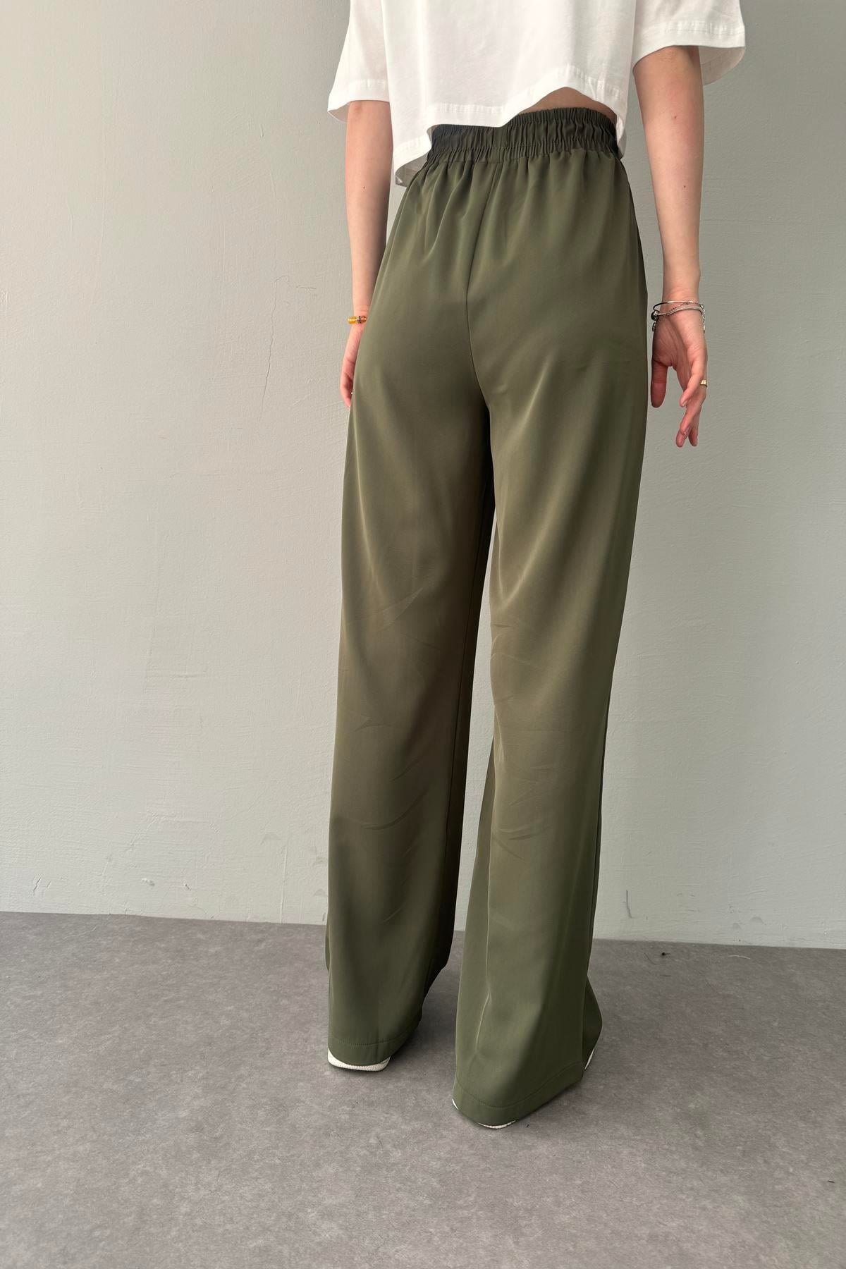 BELİ LASTİKLİ BOL PANTALON