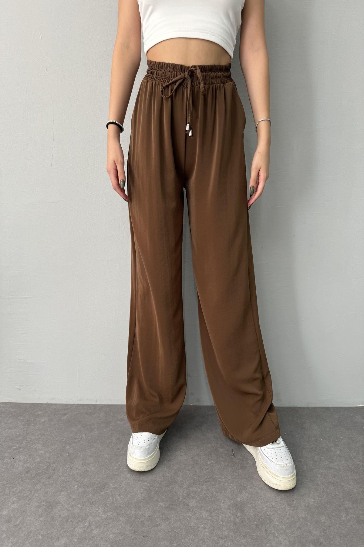 BELİ LASTİKLİ BOL PANTALON