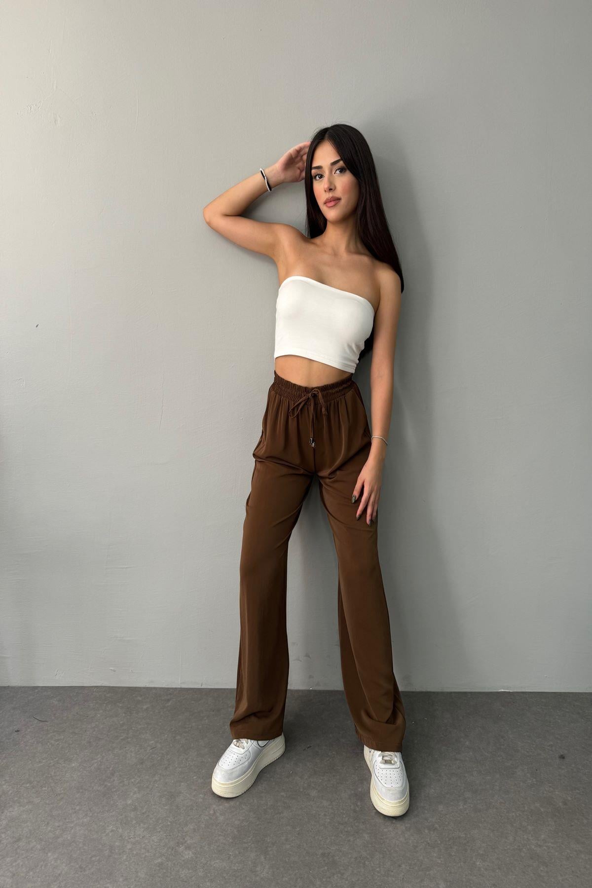 BELİ LASTİKLİ BOL PANTALON