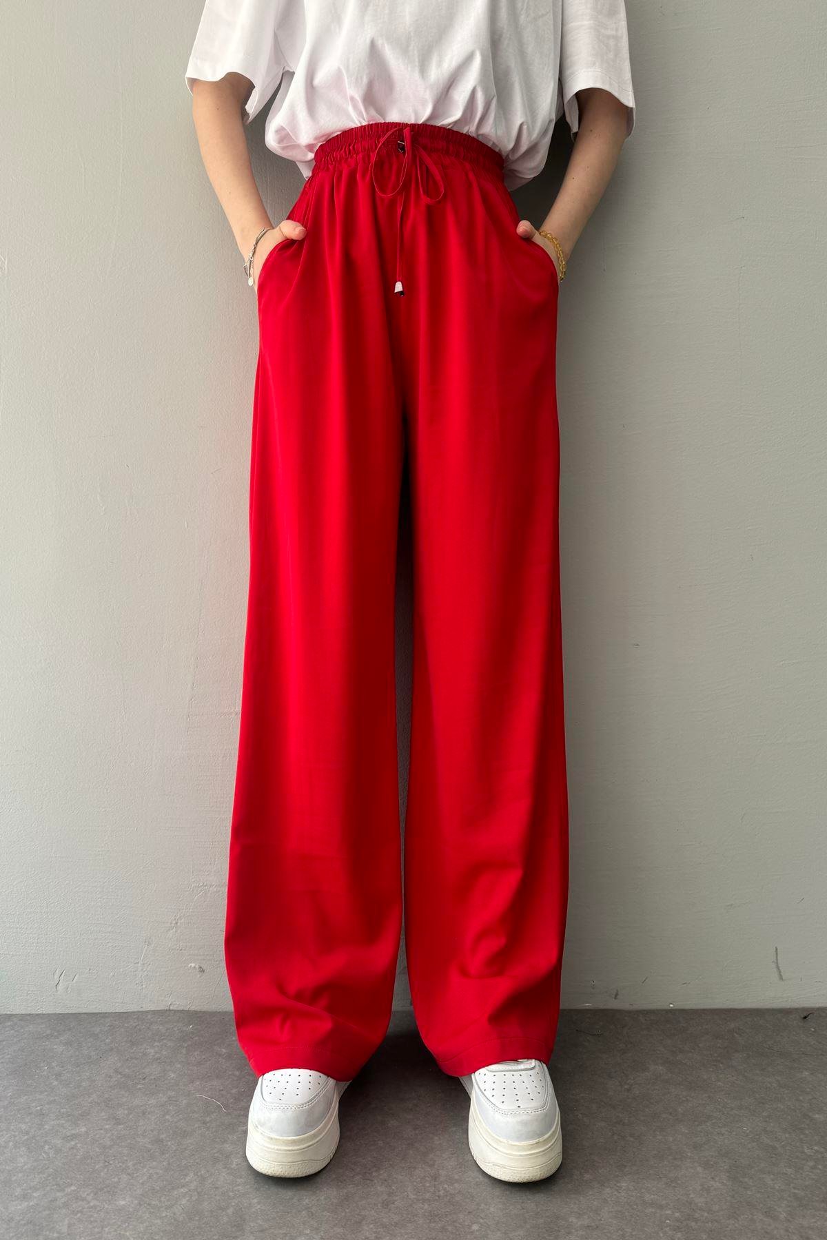 BELİ LASTİKLİ BOL PANTALON