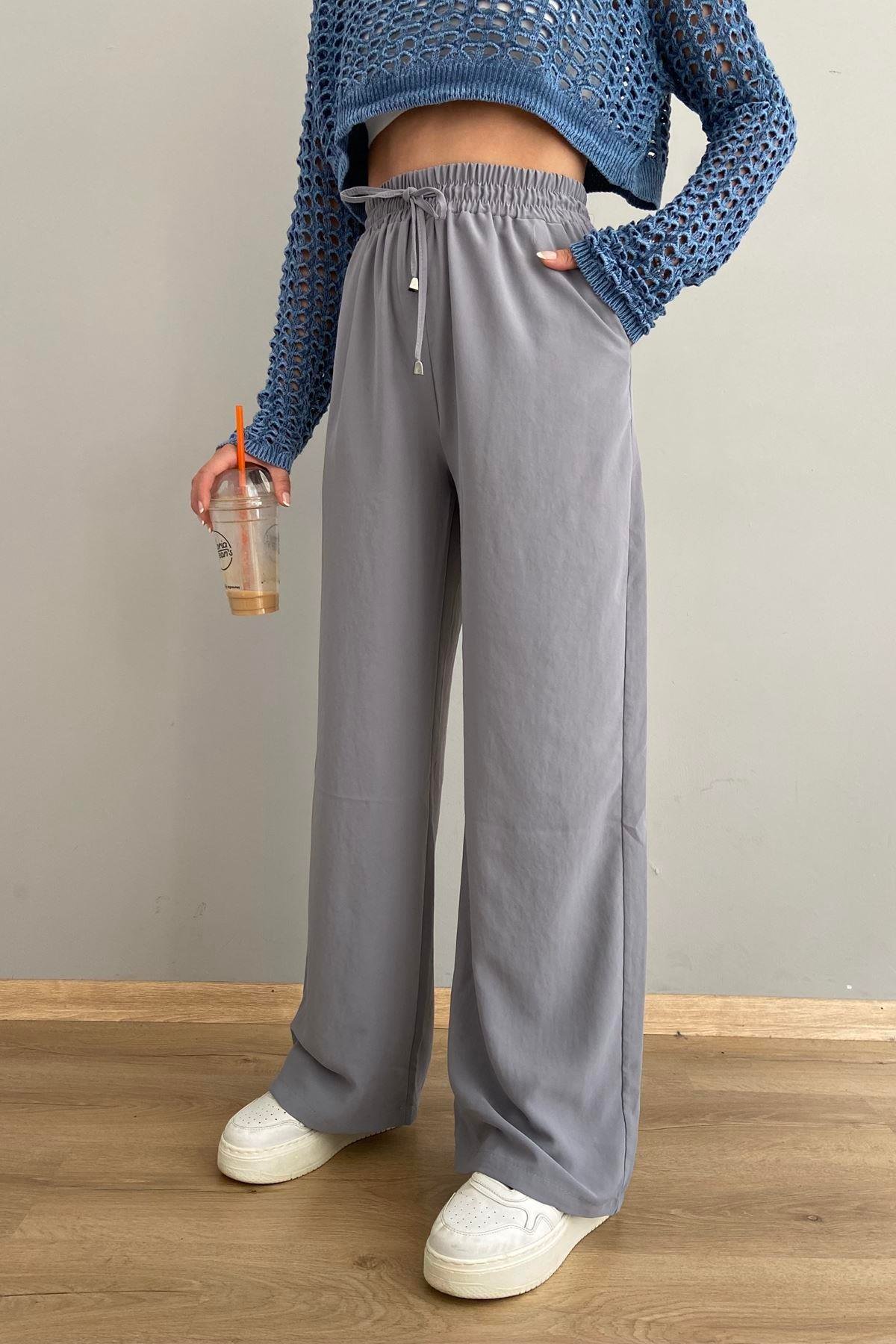 BELİ LASTİKLİ BOL PANTALON