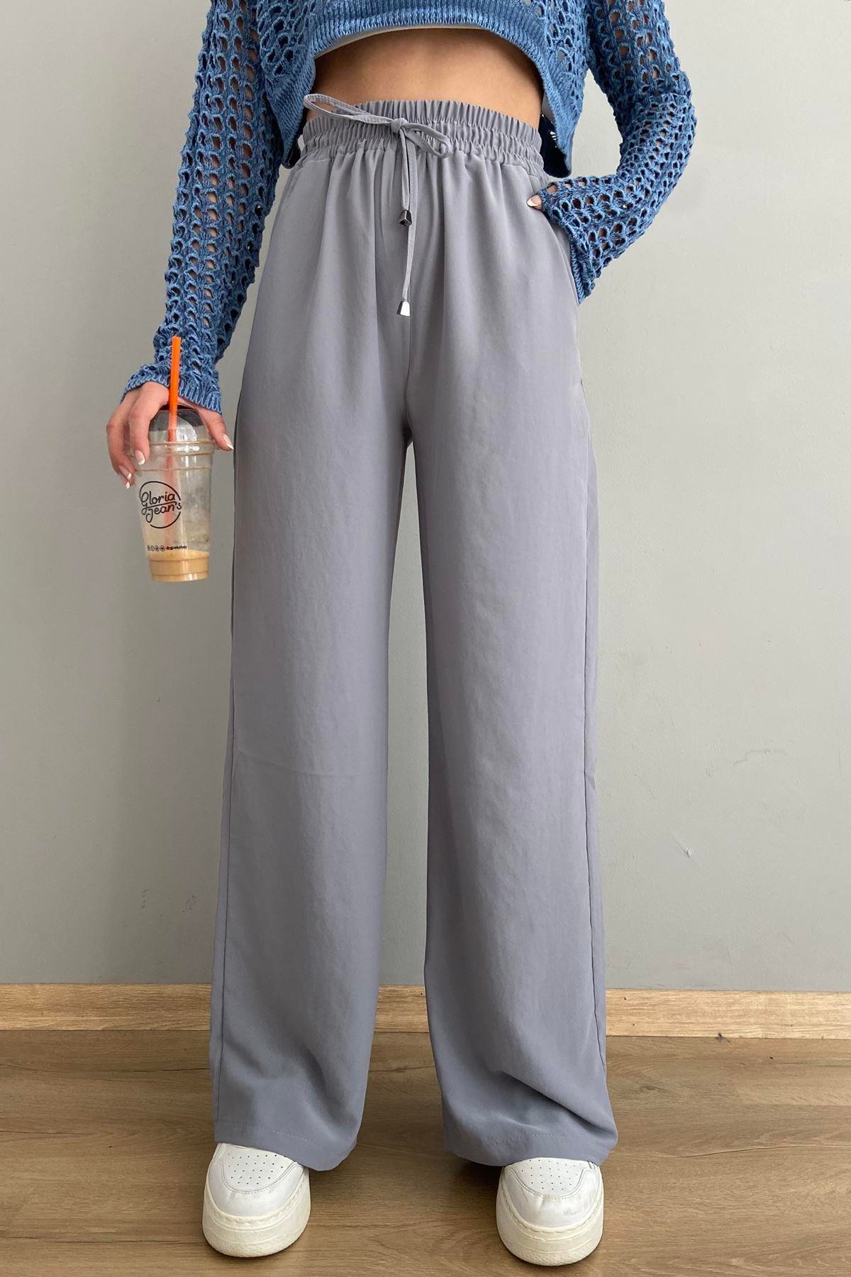 BELİ LASTİKLİ BOL PANTALON