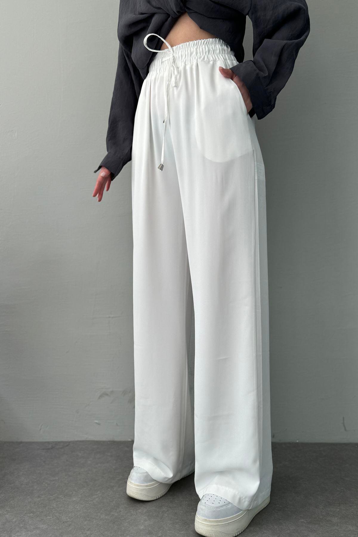 BELİ LASTİKLİ BOL PANTALON