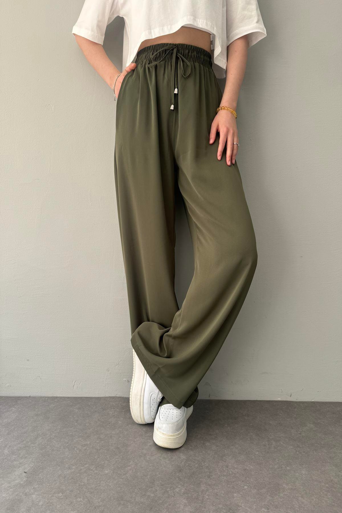 BELİ LASTİKLİ BOL PANTALON