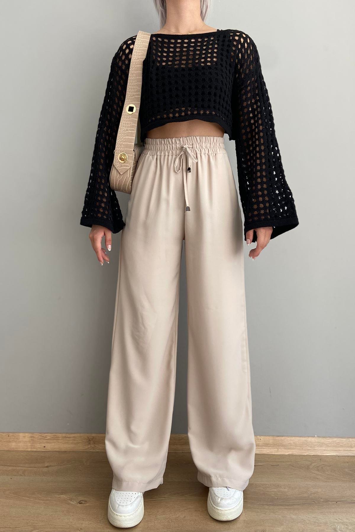 BELİ LASTİKLİ BOL PANTALON