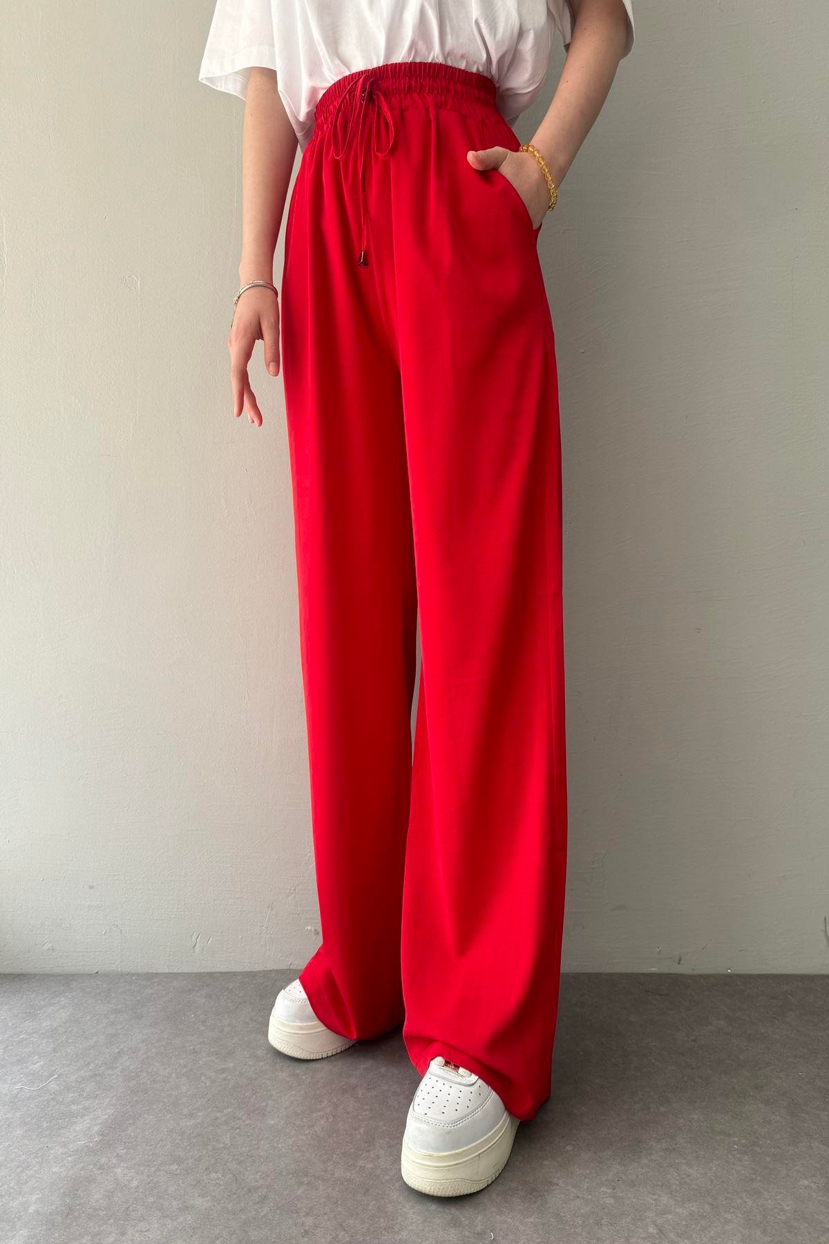 BELİ LASTİKLİ BOL PANTALON