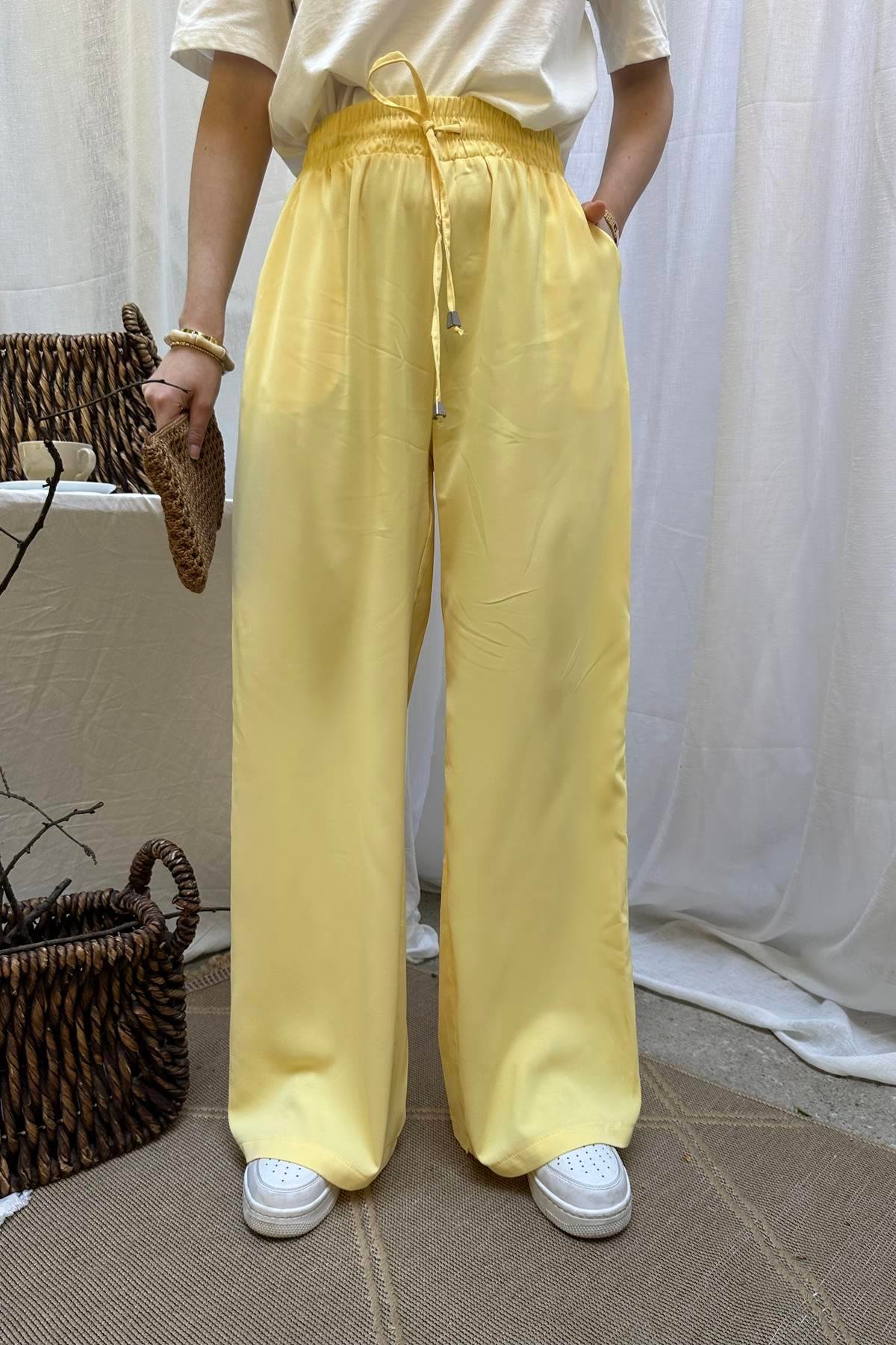 BELİ LASTİKLİ BOL PANTALON