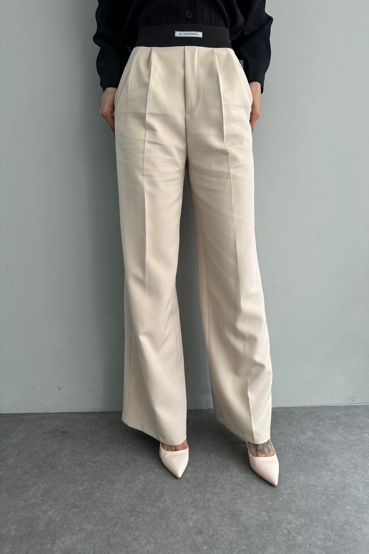 BELİ LASTİKLİ BOL PANTOLON