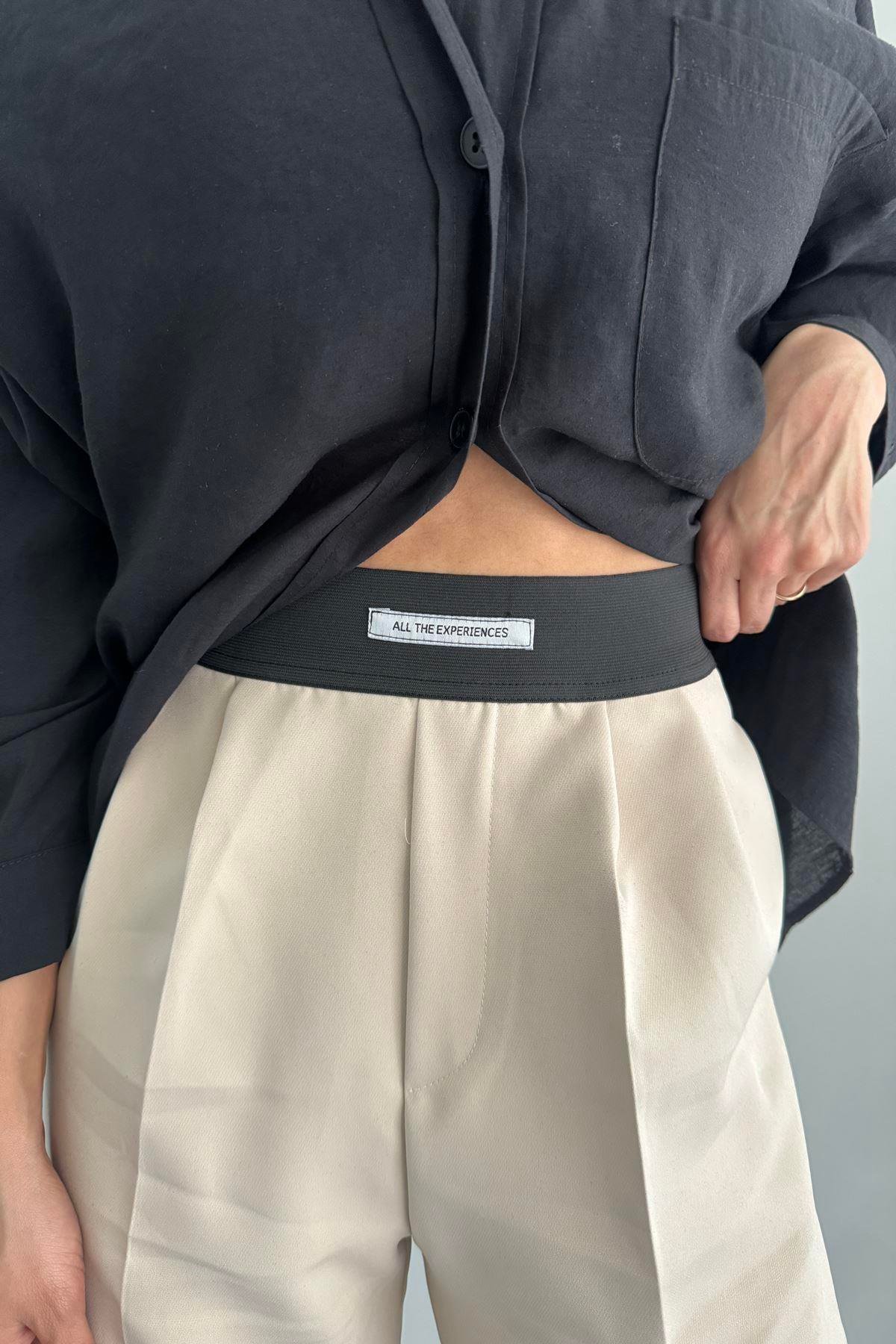 BELİ LASTİKLİ BOL PANTOLON