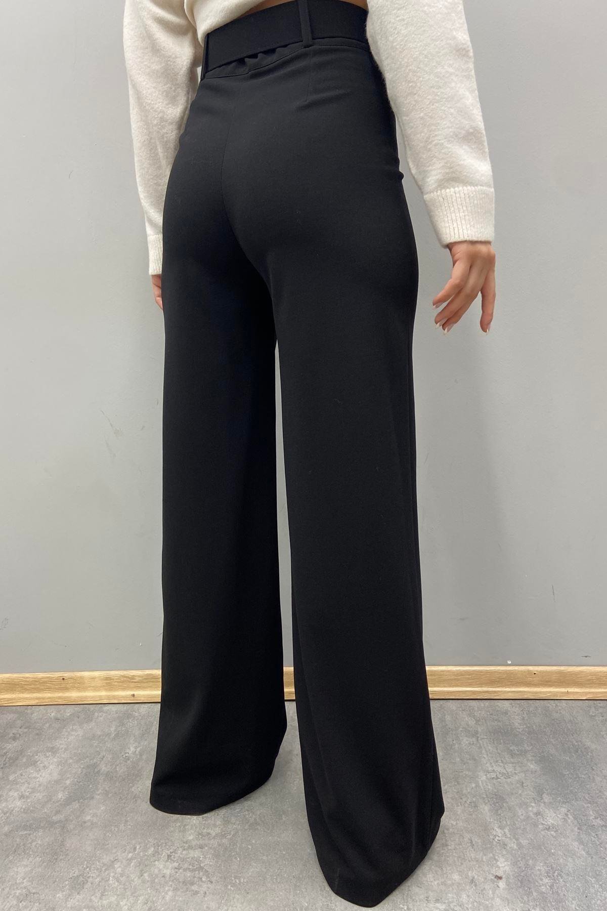 BOL PAÇA KEMERLİ PANTALON