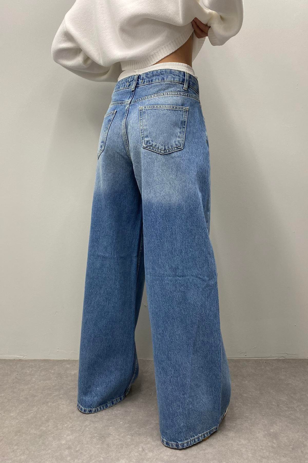 BOXER DETAYLI GENİŞ PANTOLON