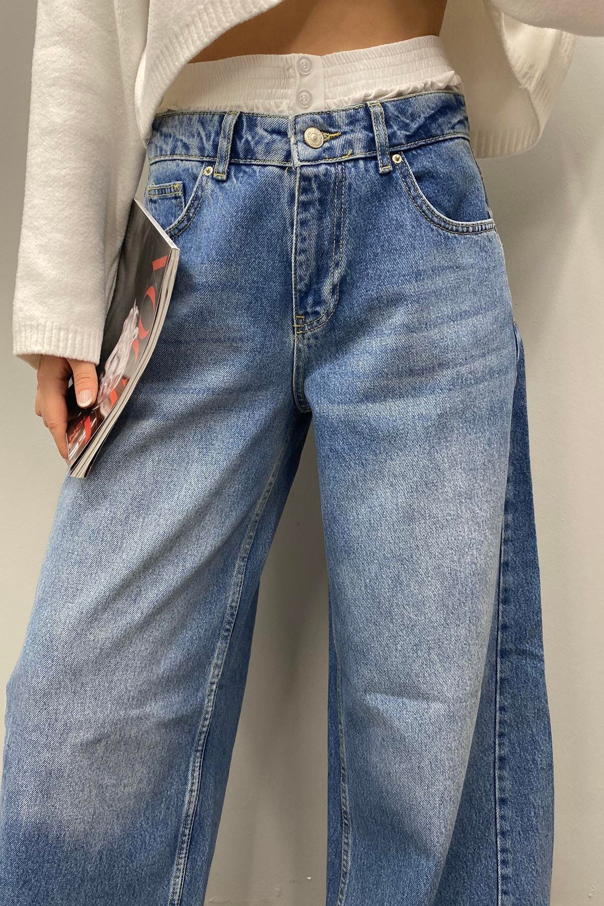 BOXER DETAYLI GENİŞ PANTOLON