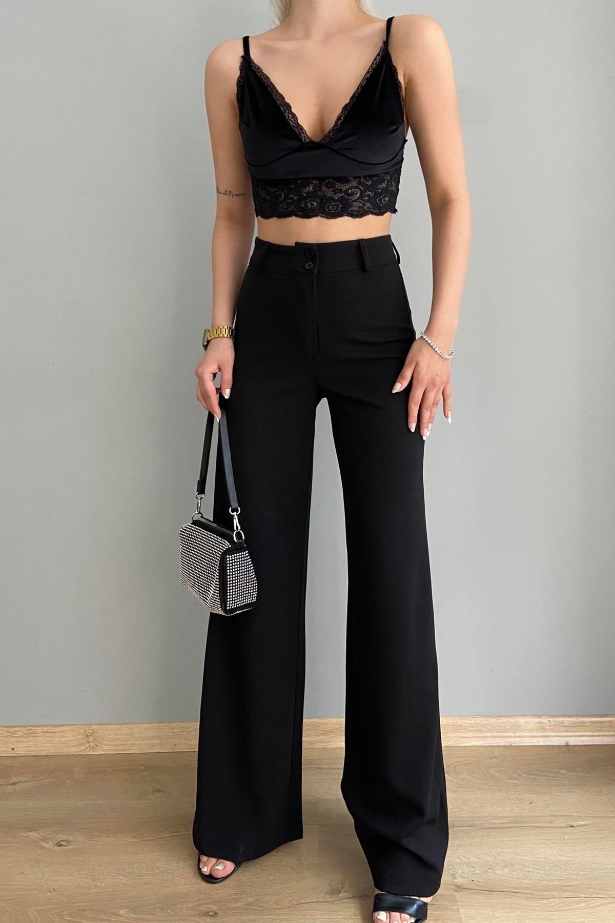 ÇİFT DÜĞME PALAZO PANTOLON