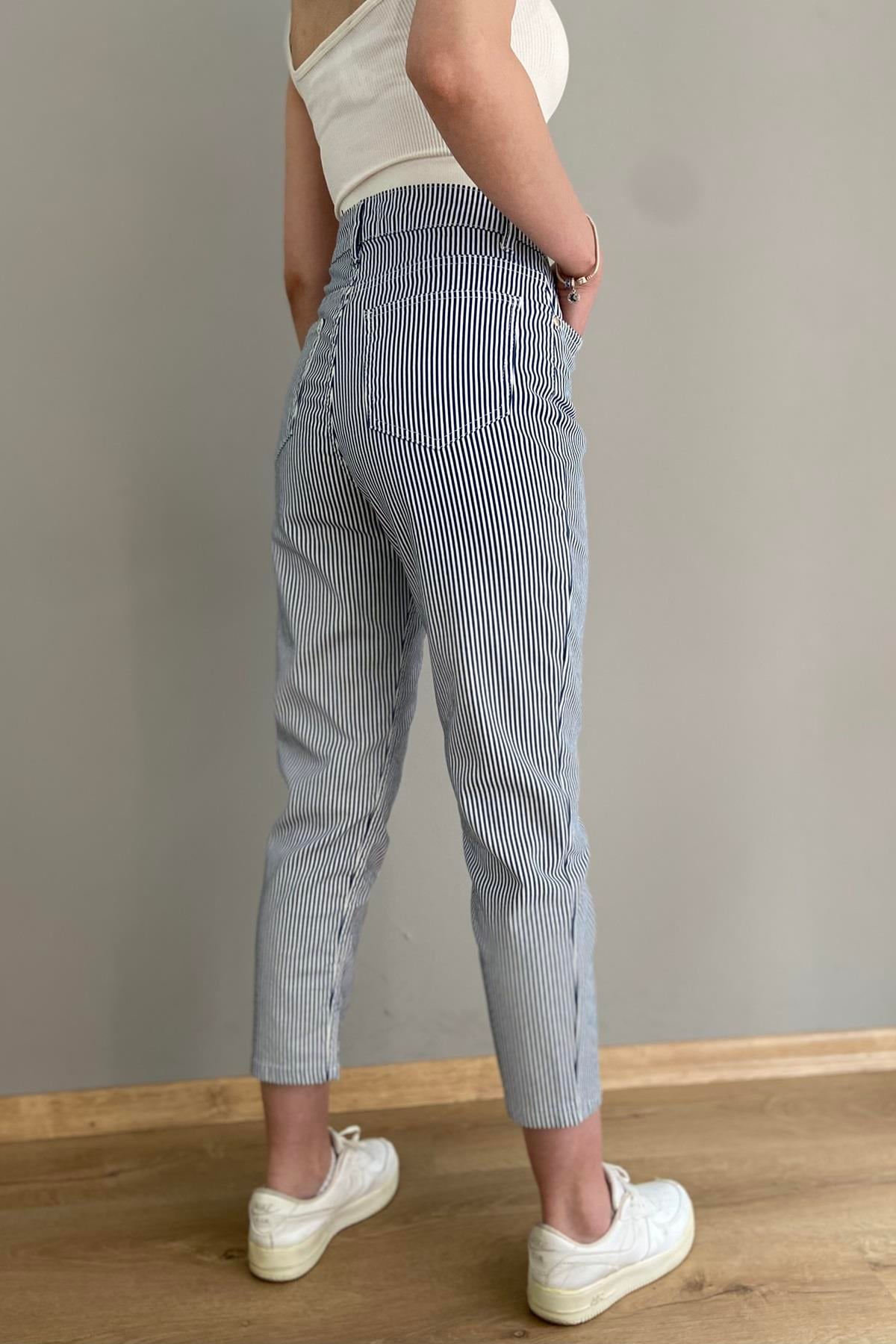 ÇİZGİLİ 5 CEP PANTOLON
