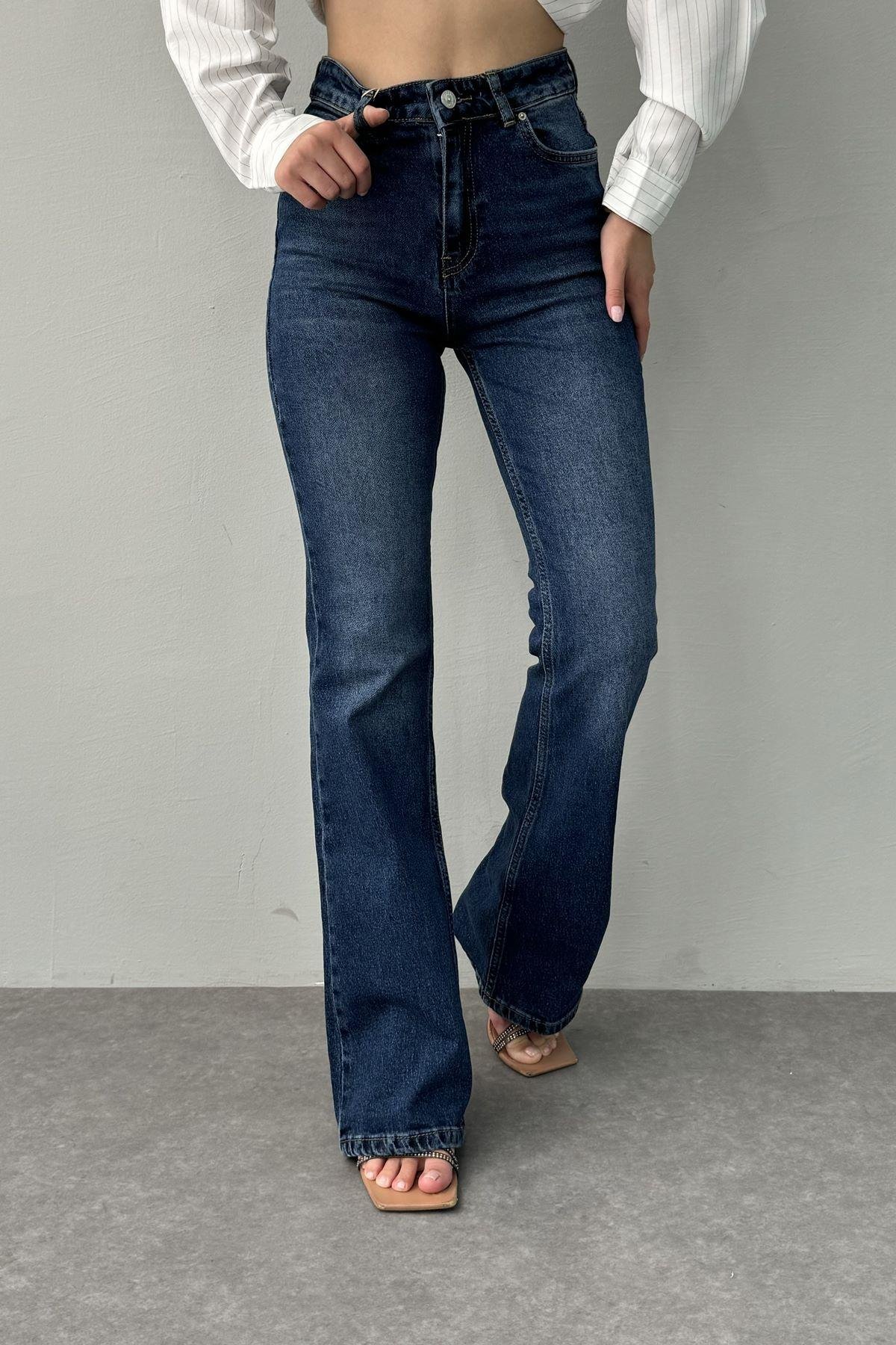 COMFORT LİKRA FLARE KOT PANTOLON