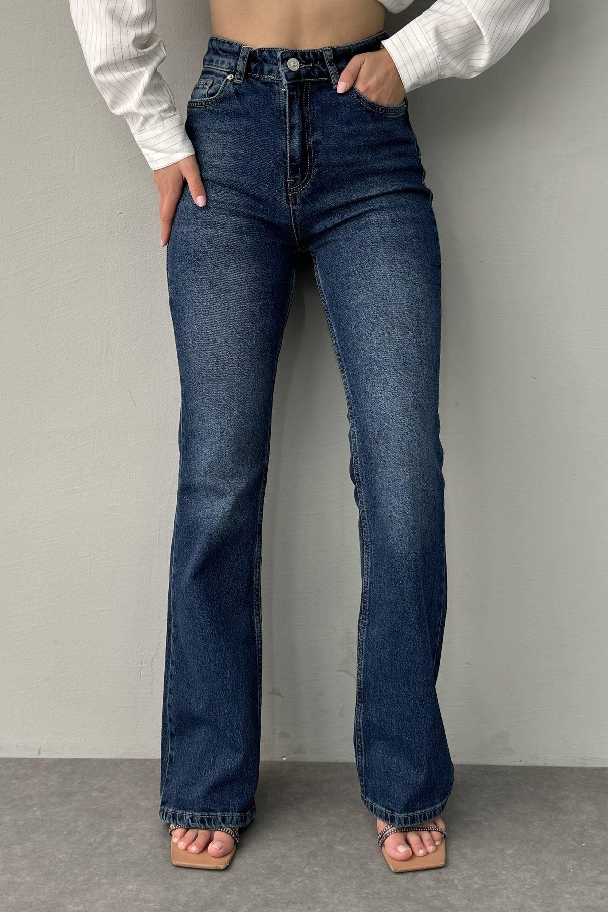 COMFORT LİKRA FLARE KOT PANTOLON