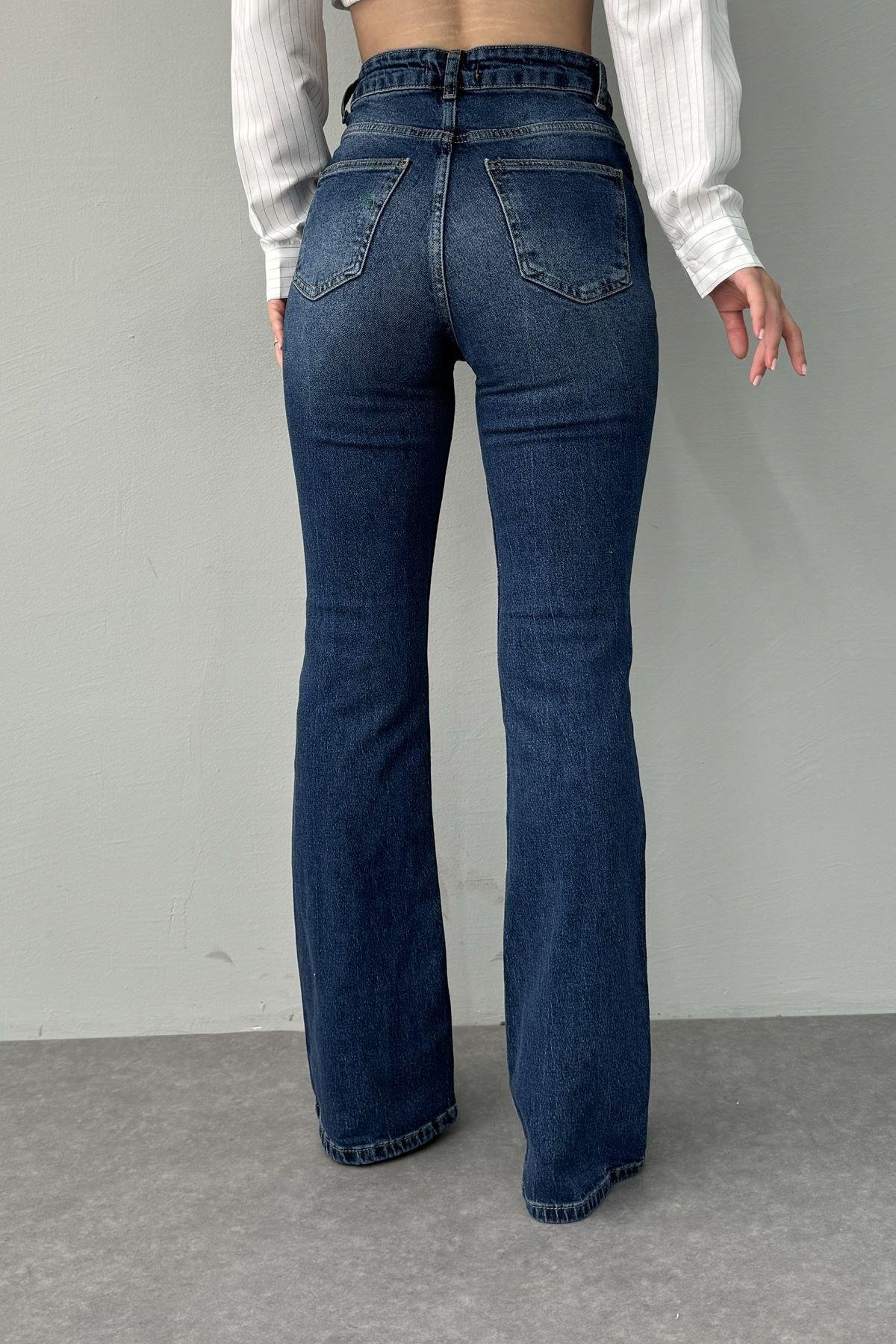 COMFORT LİKRA FLARE KOT PANTOLON