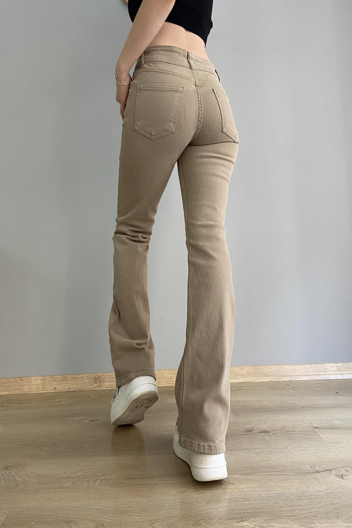 DÜŞÜK BEL FLARE PANTOLON