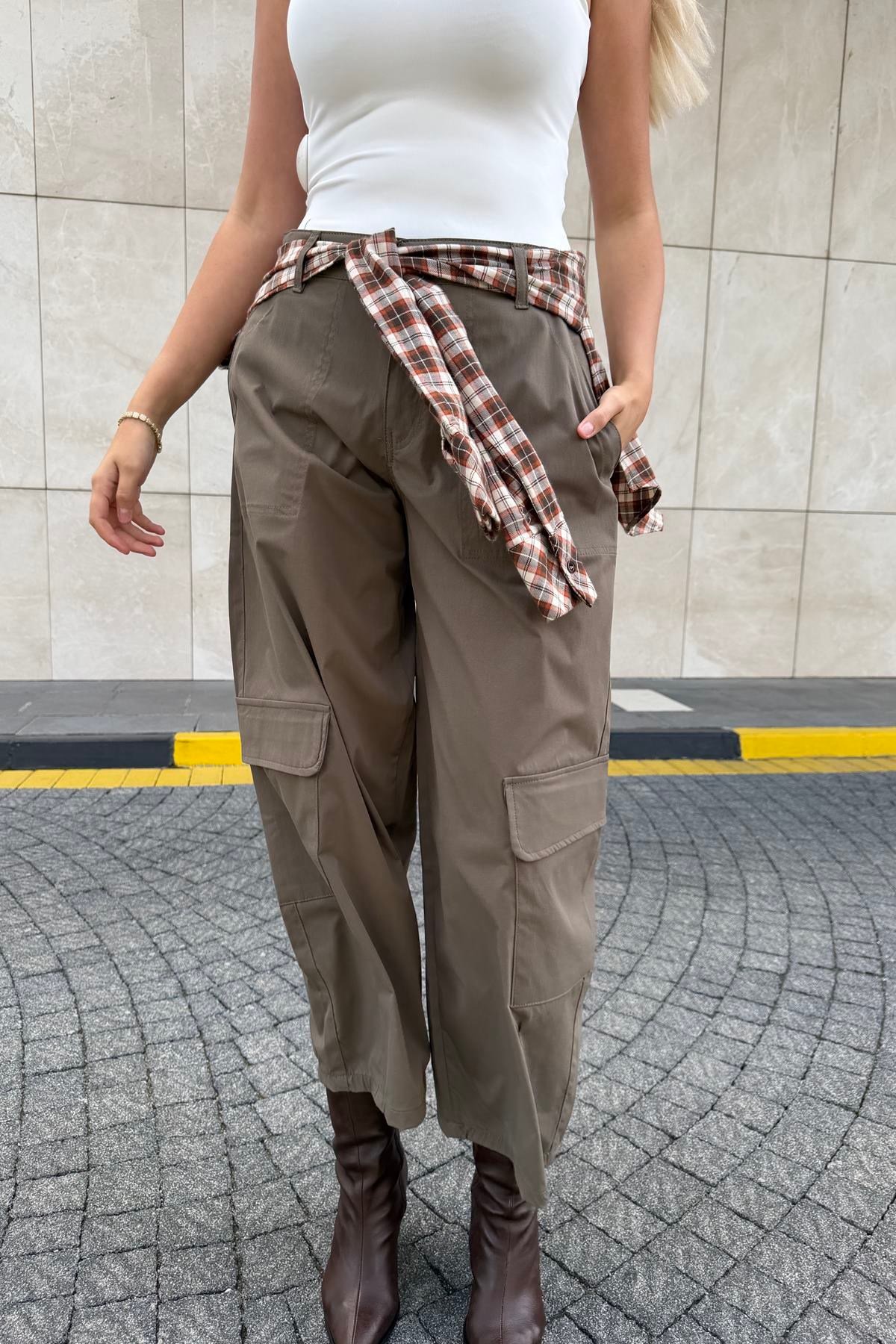 EKOSE GARNİLİ KARGO PANTOLON
