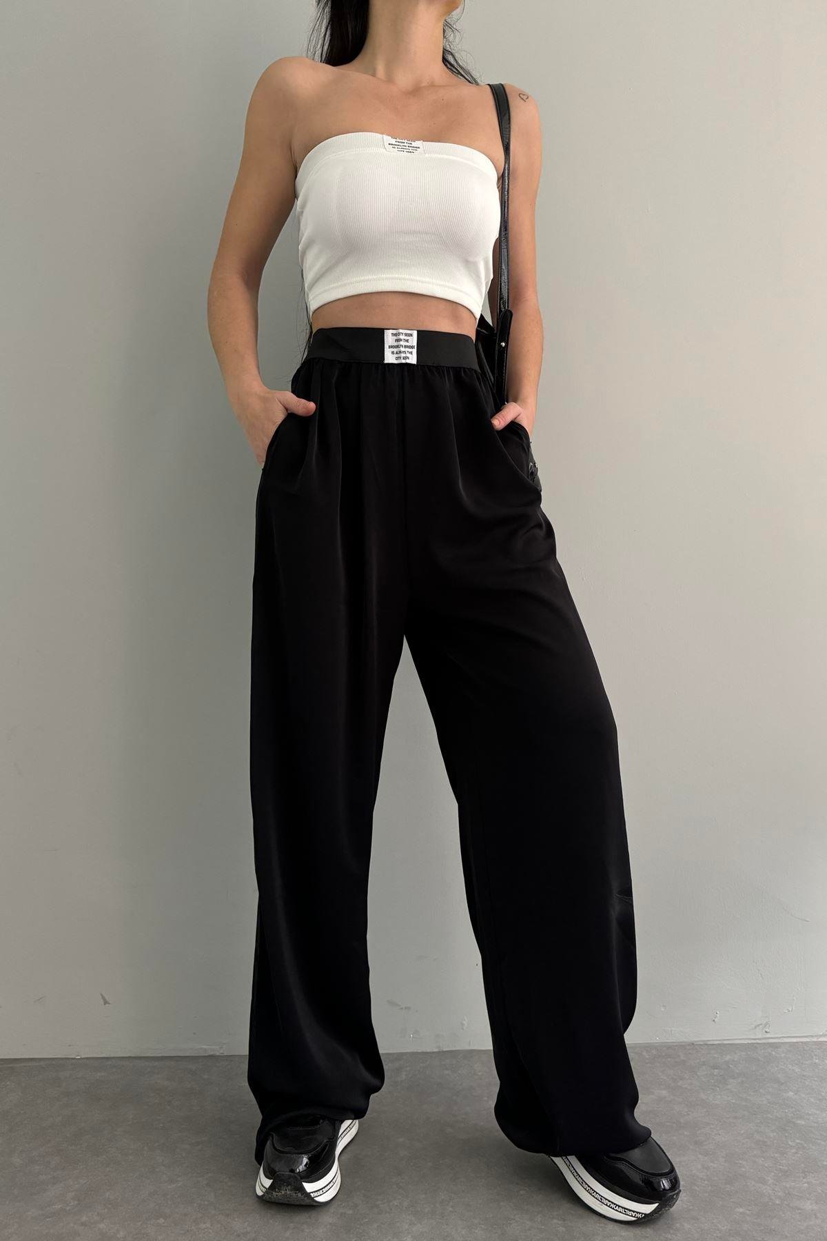 ETİKET DETAY BOL PANTOLON