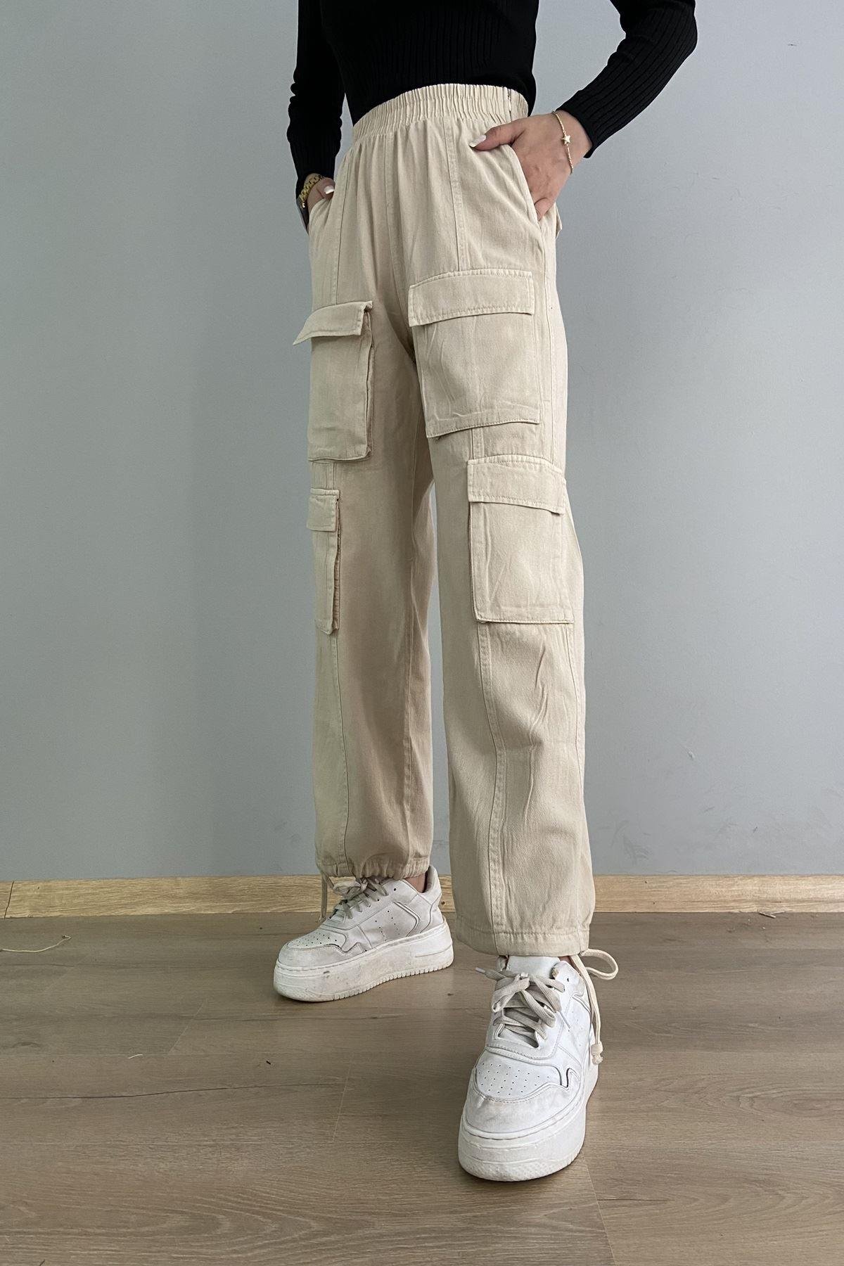 GABARDİN KARGO PANTOLON