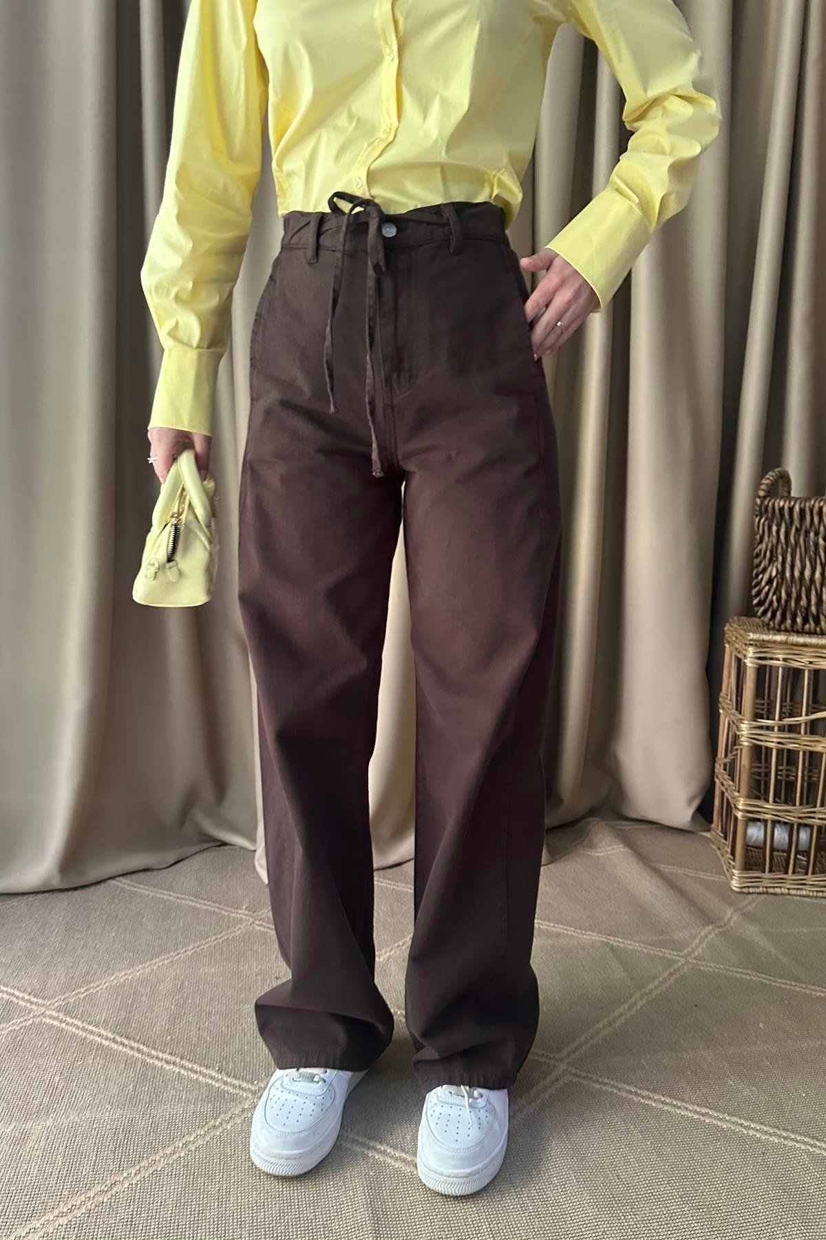 GİZLİ CEPLİ PAMUKLU PANTOLON