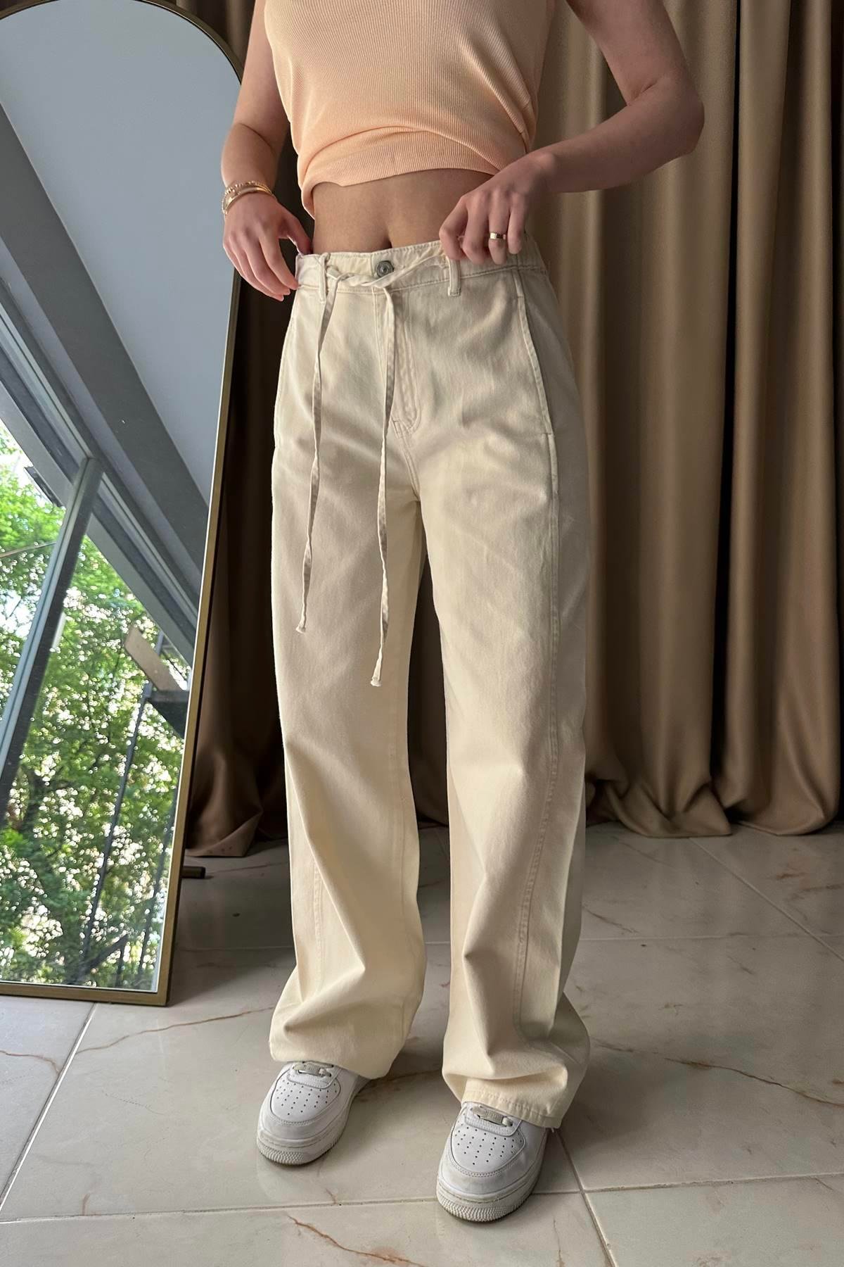 GİZLİ CEPLİ PAMUKLU PANTOLON
