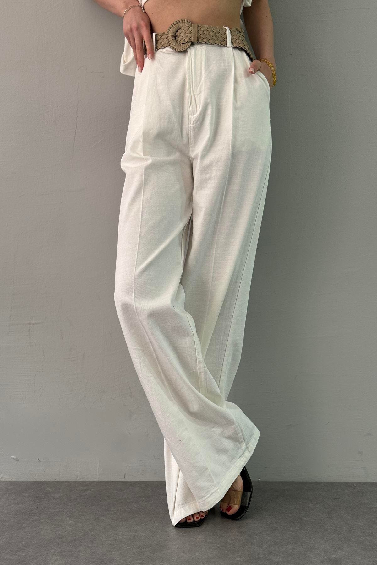 HASIR KEMERLİ PANTOLON