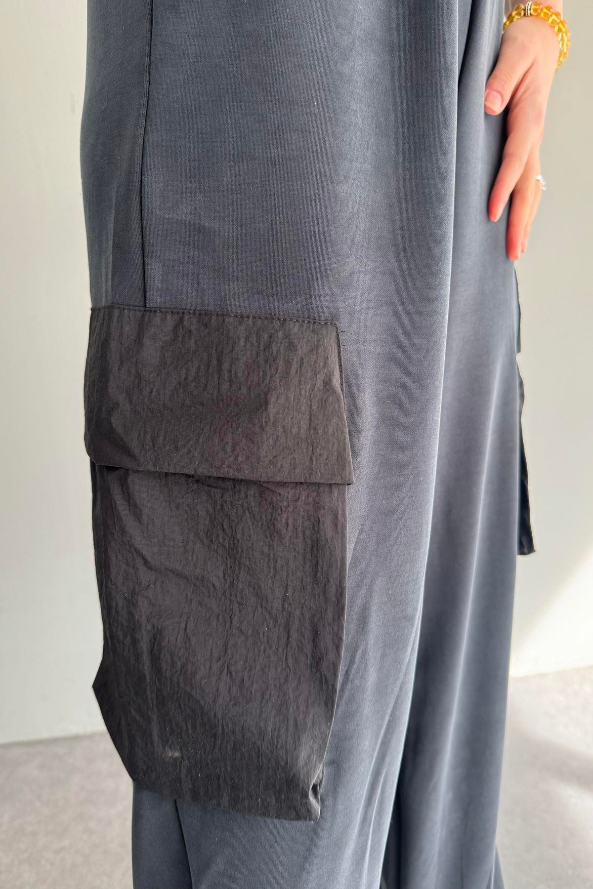 kargo cep şalvar modal pantolon