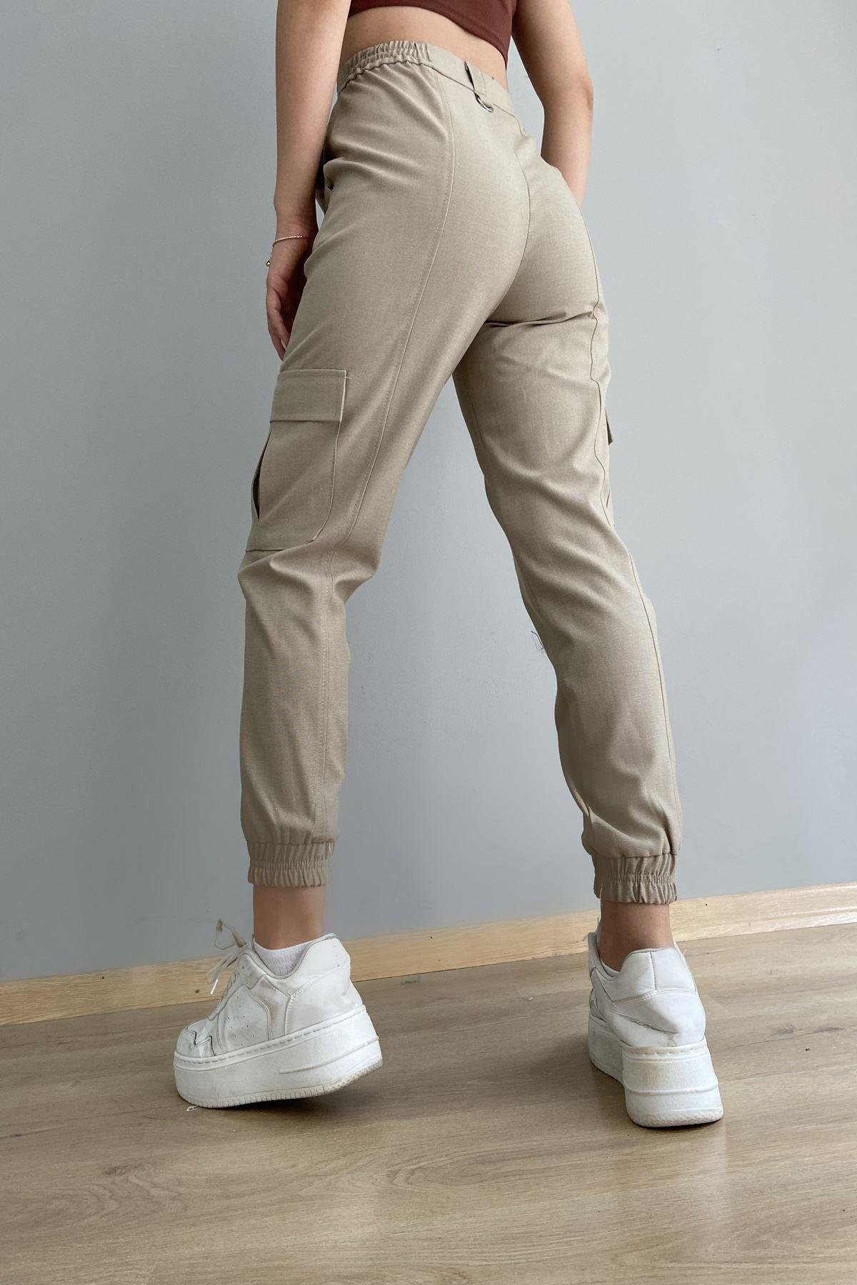 KARGO CEPLİ KUMAŞ PANTOLON