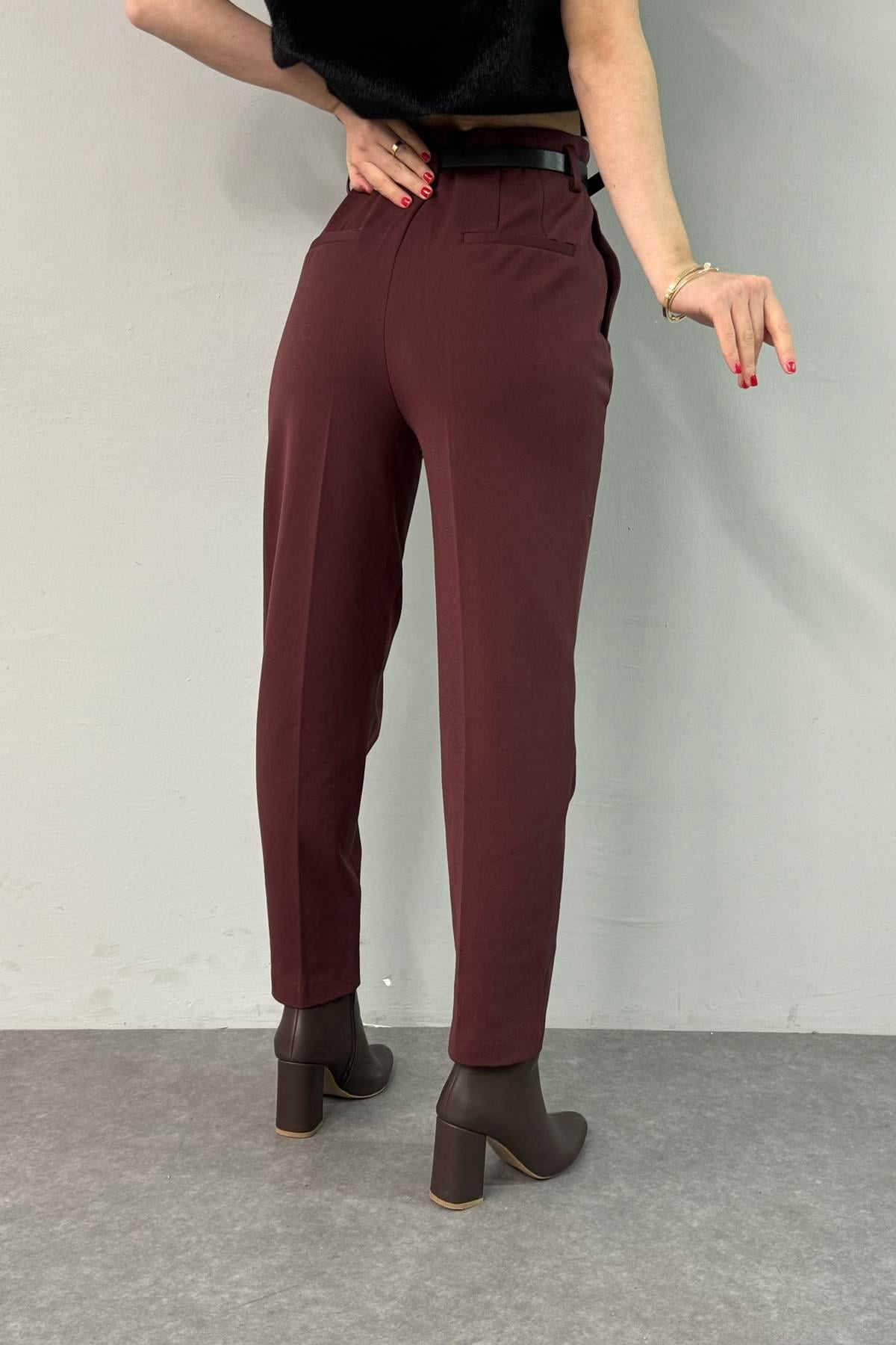 KEMERLİ YÜKSEK BEL PANTOLON