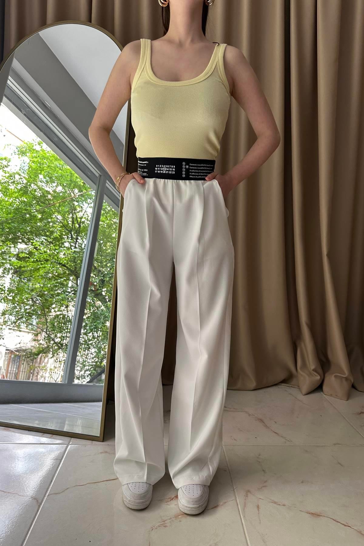 LASTİK DETAY PANTOLON