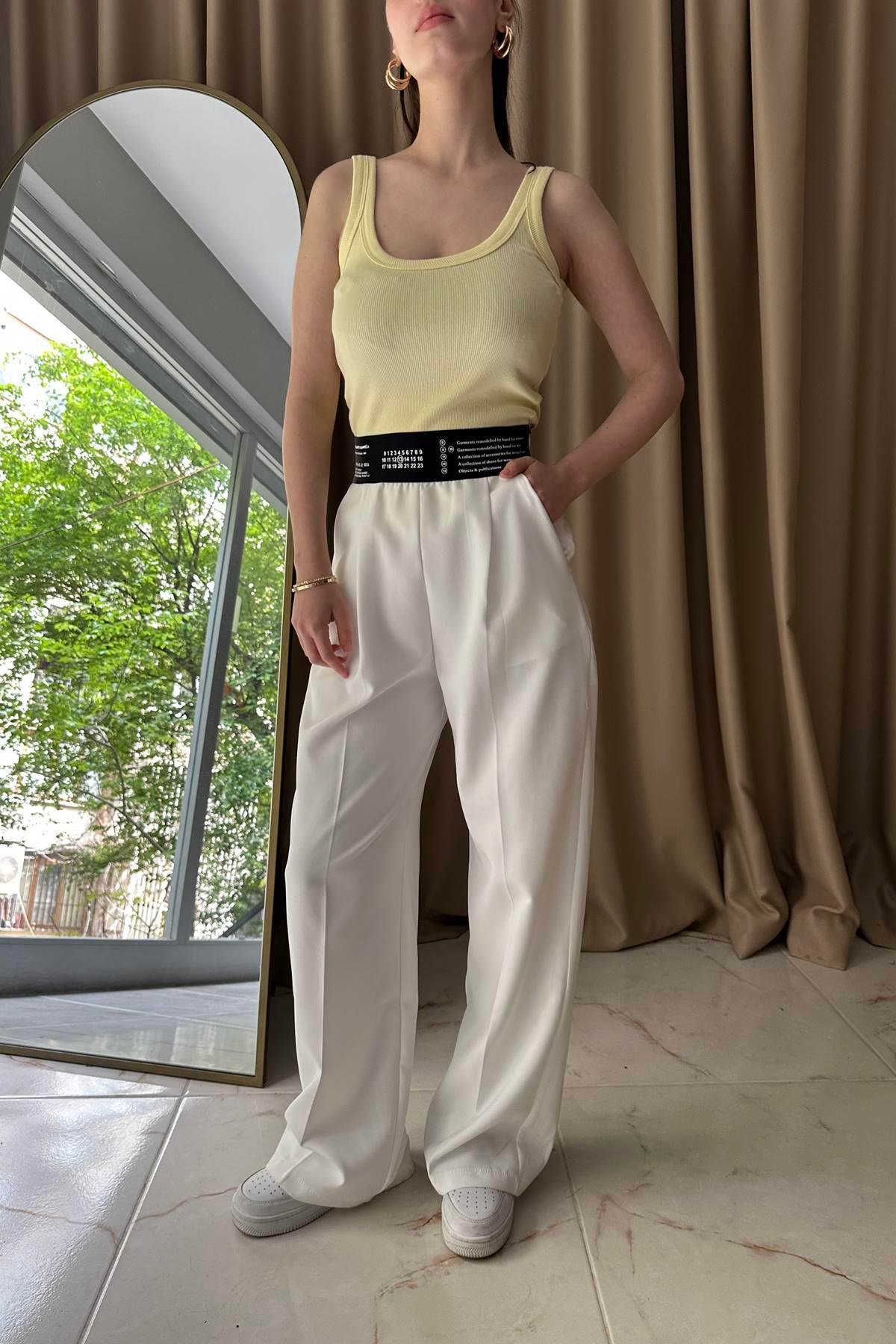 LASTİK DETAY PANTOLON