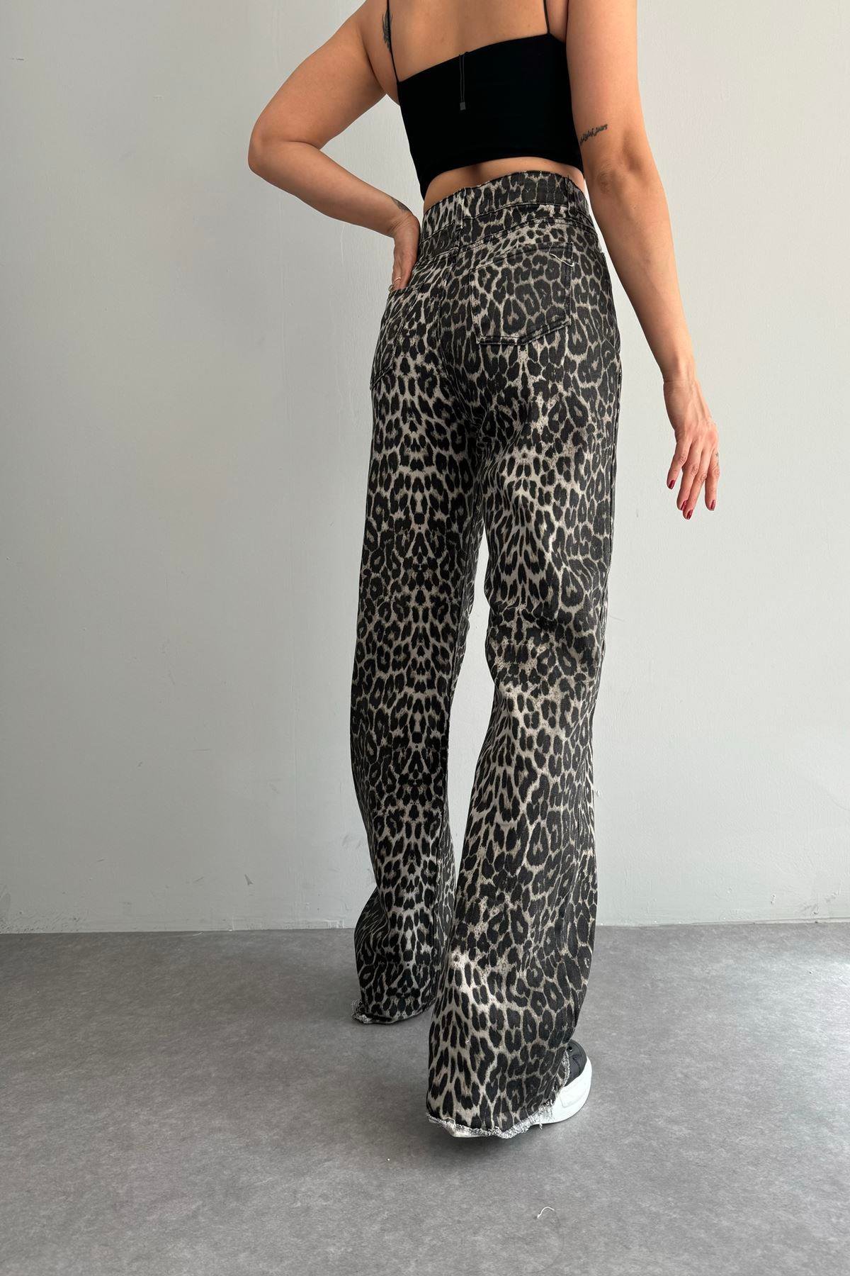 LEOPAR DESEN PANTOLON