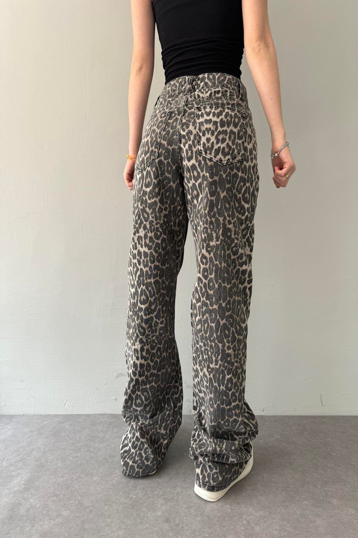 LEOPAR DESEN PANTOLON