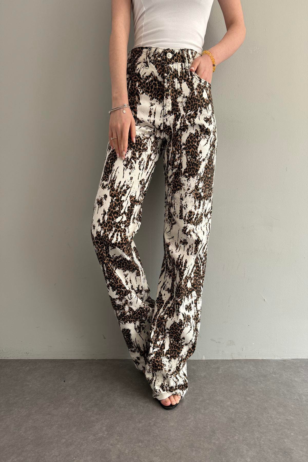 LEOPAR DESEN PANTOLON