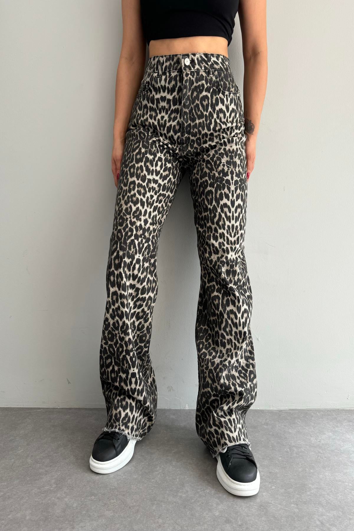 LEOPAR DESEN PANTOLON