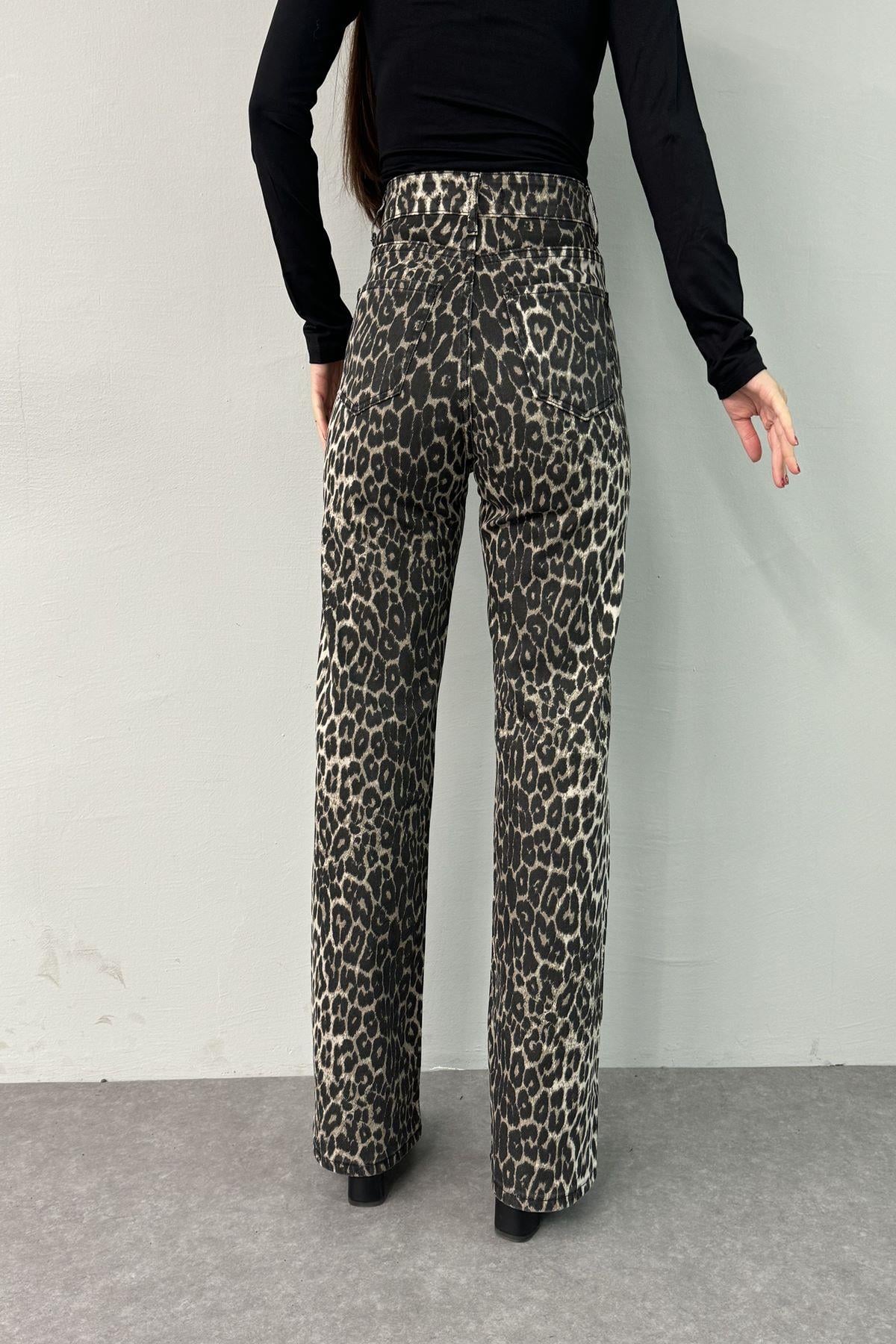 LEOPAR DESEN PANTOLON