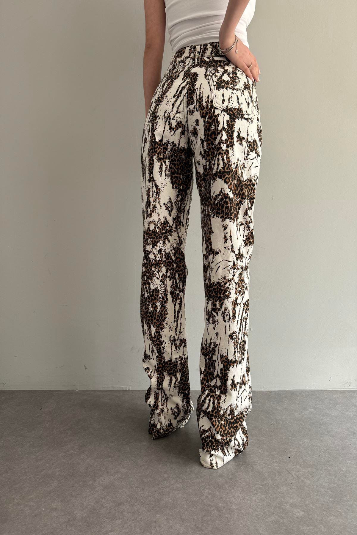 LEOPAR DESEN PANTOLON