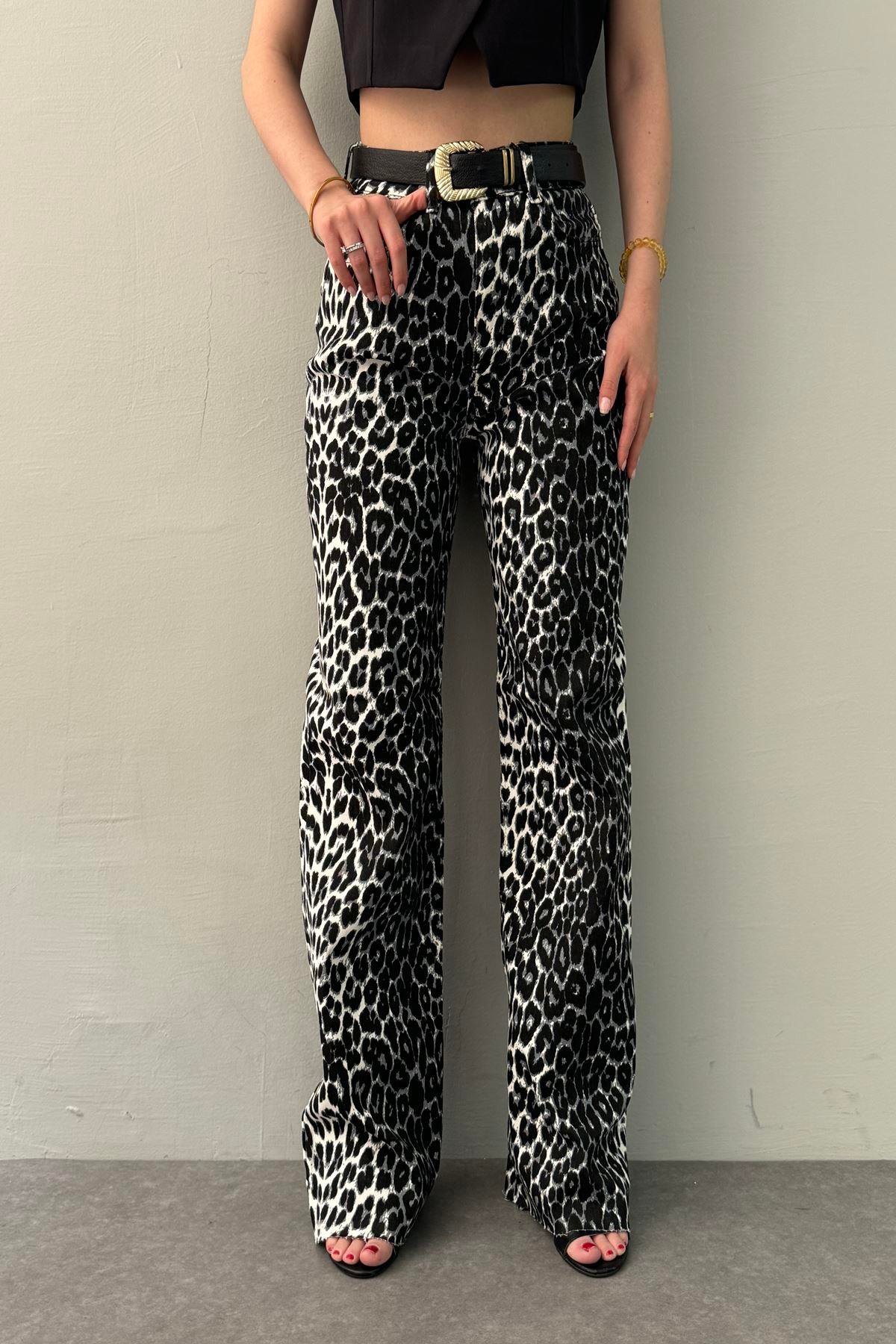 LEOPAR DESEN PANTOLON