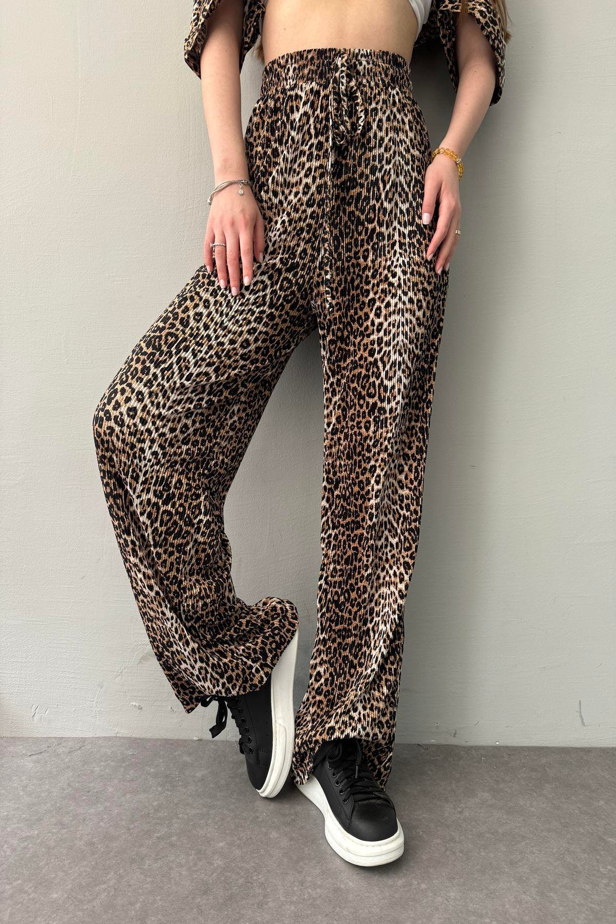 LEOPAR DESEN PANTOLON