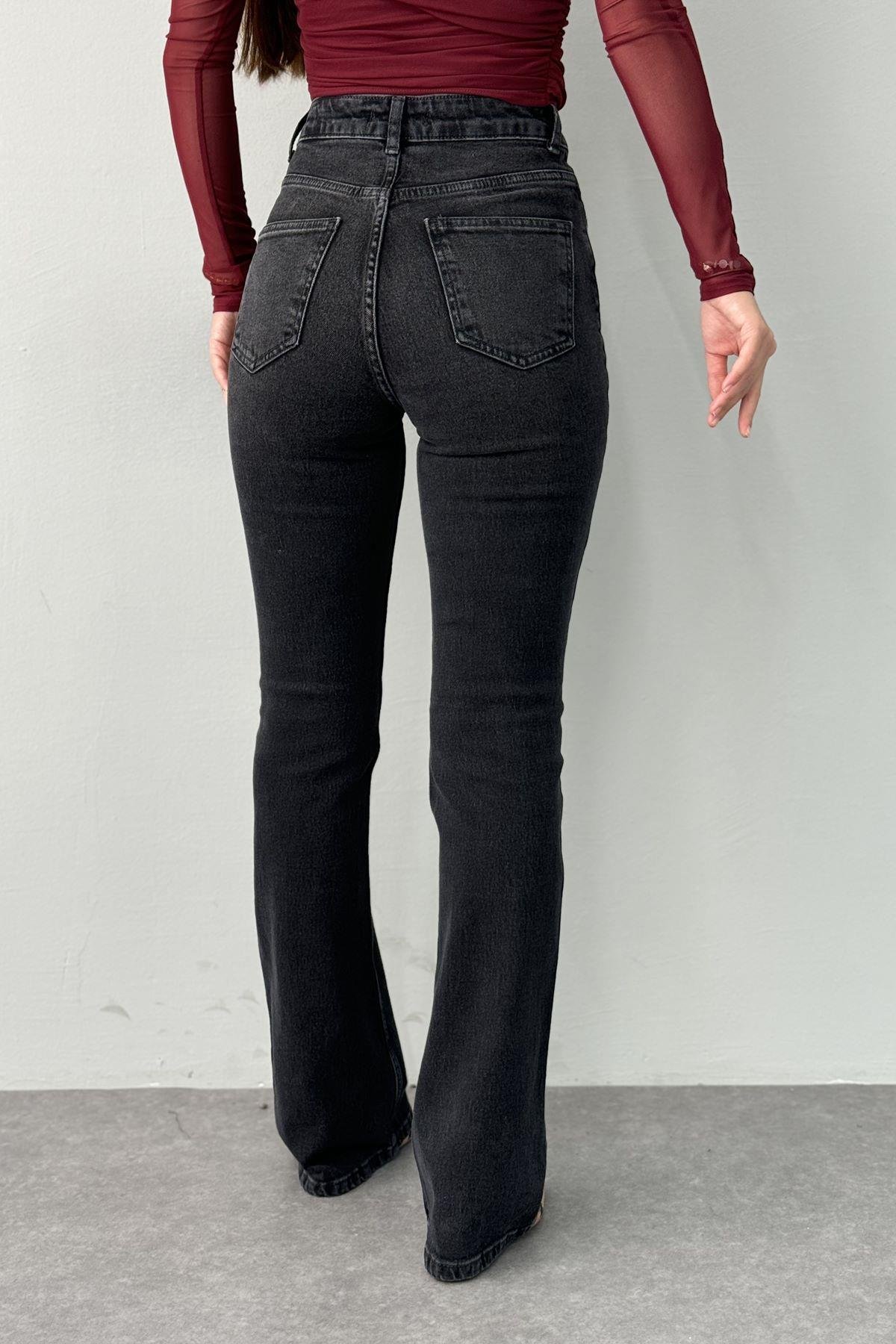 LİKRALI FLARE KOT PANTOLON